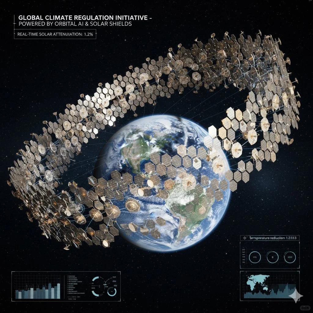大型太阳能人工智能卫星 阻止全球变暖??️