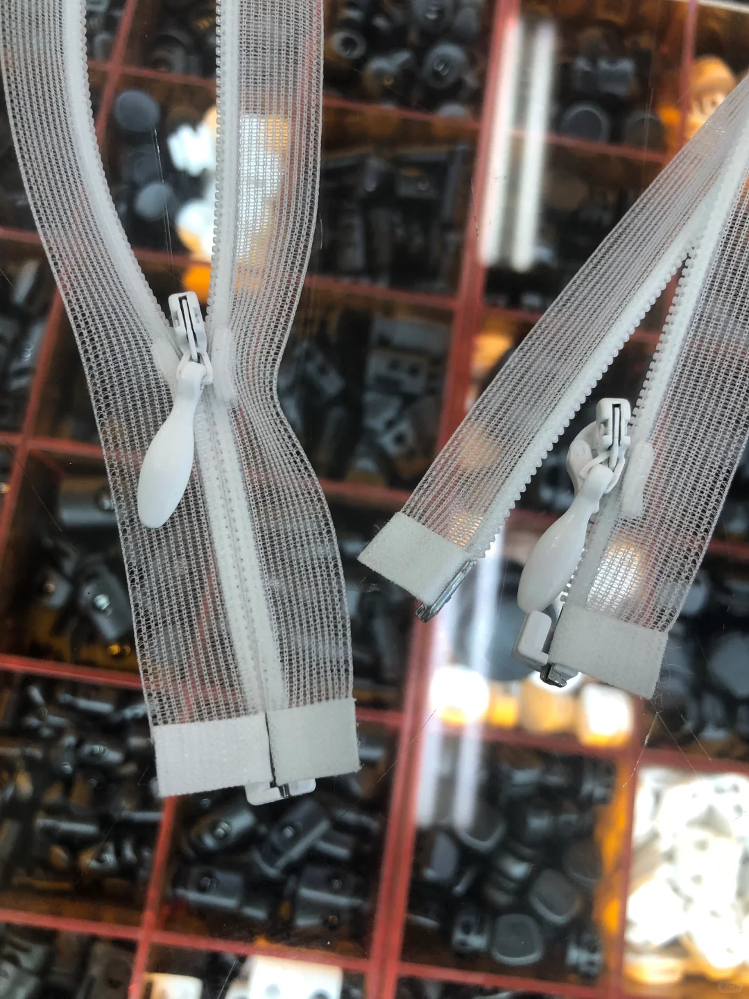 隐形开尾拉链 客订隐形开尾透明布带拉链