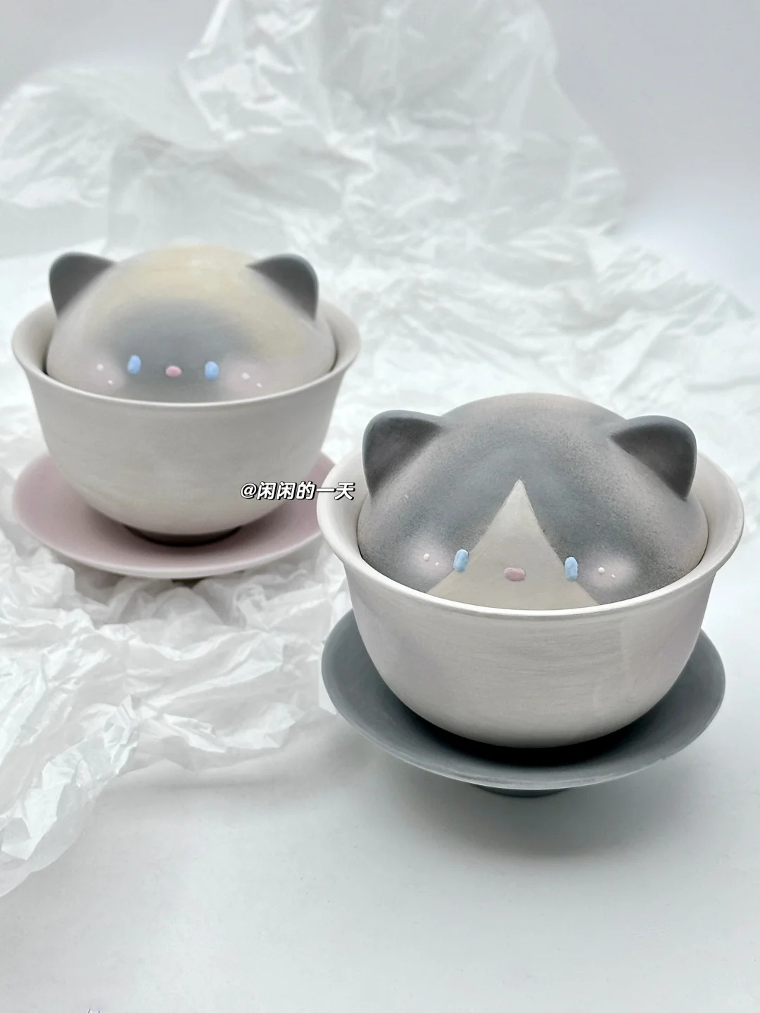 两只小猫对对望｜期待烧出来?