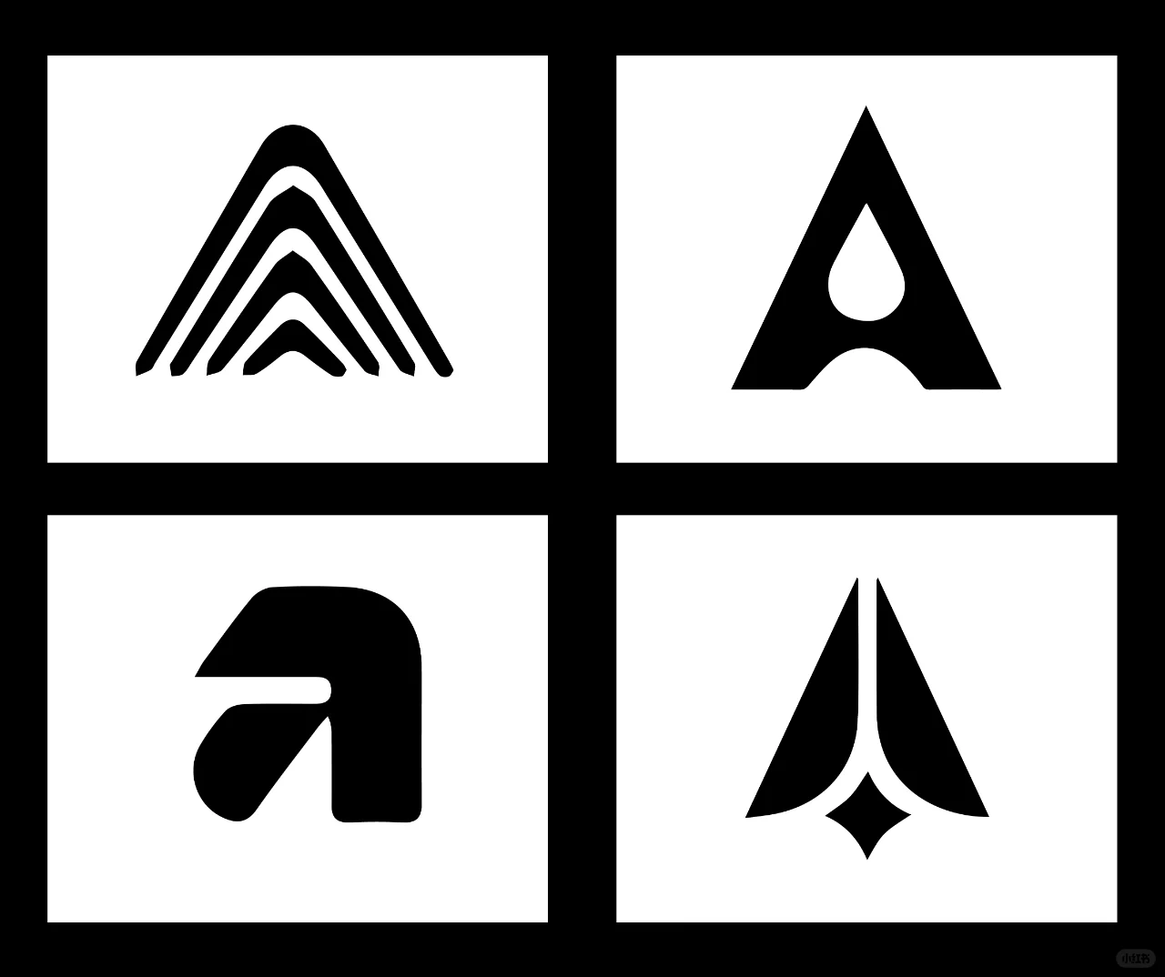 logo设计丨精选40个字母A