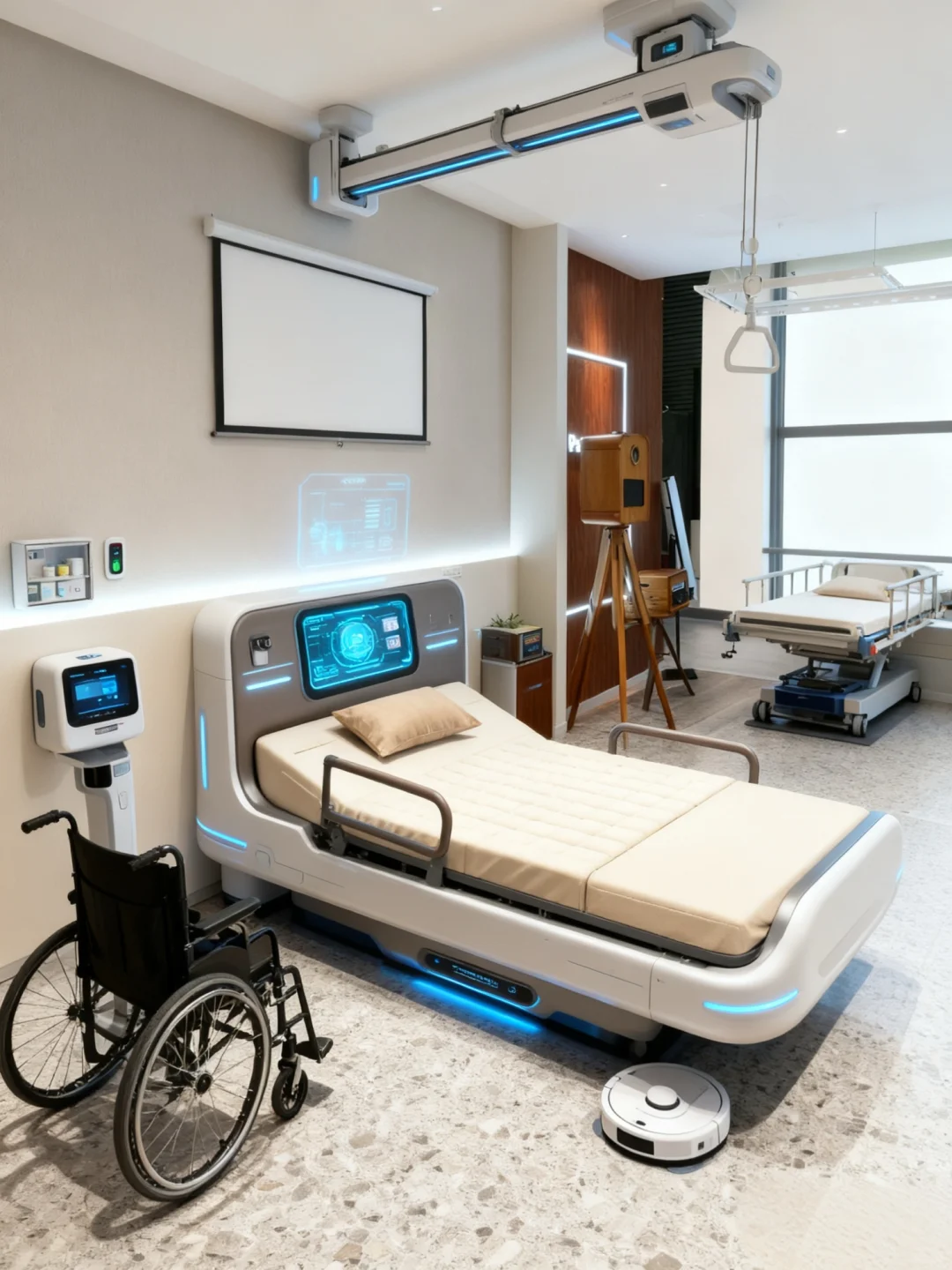 我妈说等老了就给她装成这样的适老化卧室?