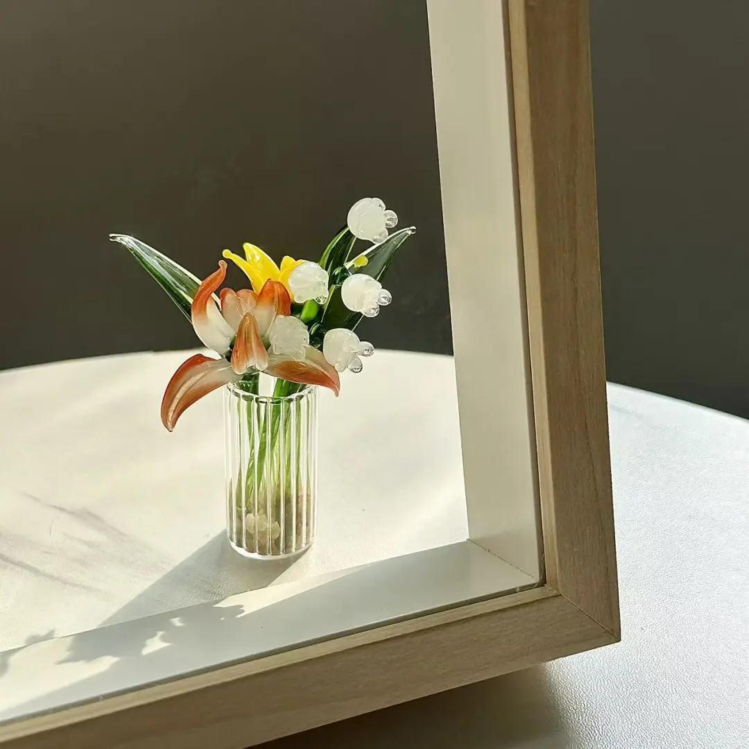 琉璃花束迷你摆件｜手作感十足