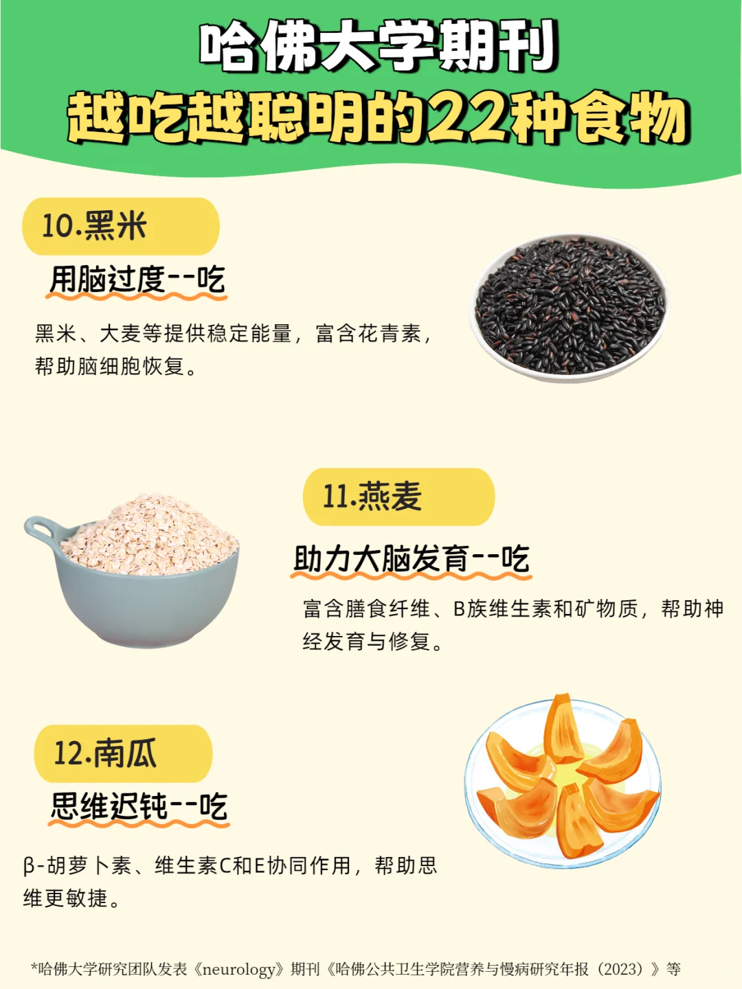 22种“最强大脑”食物！备考用脑必看❗️
