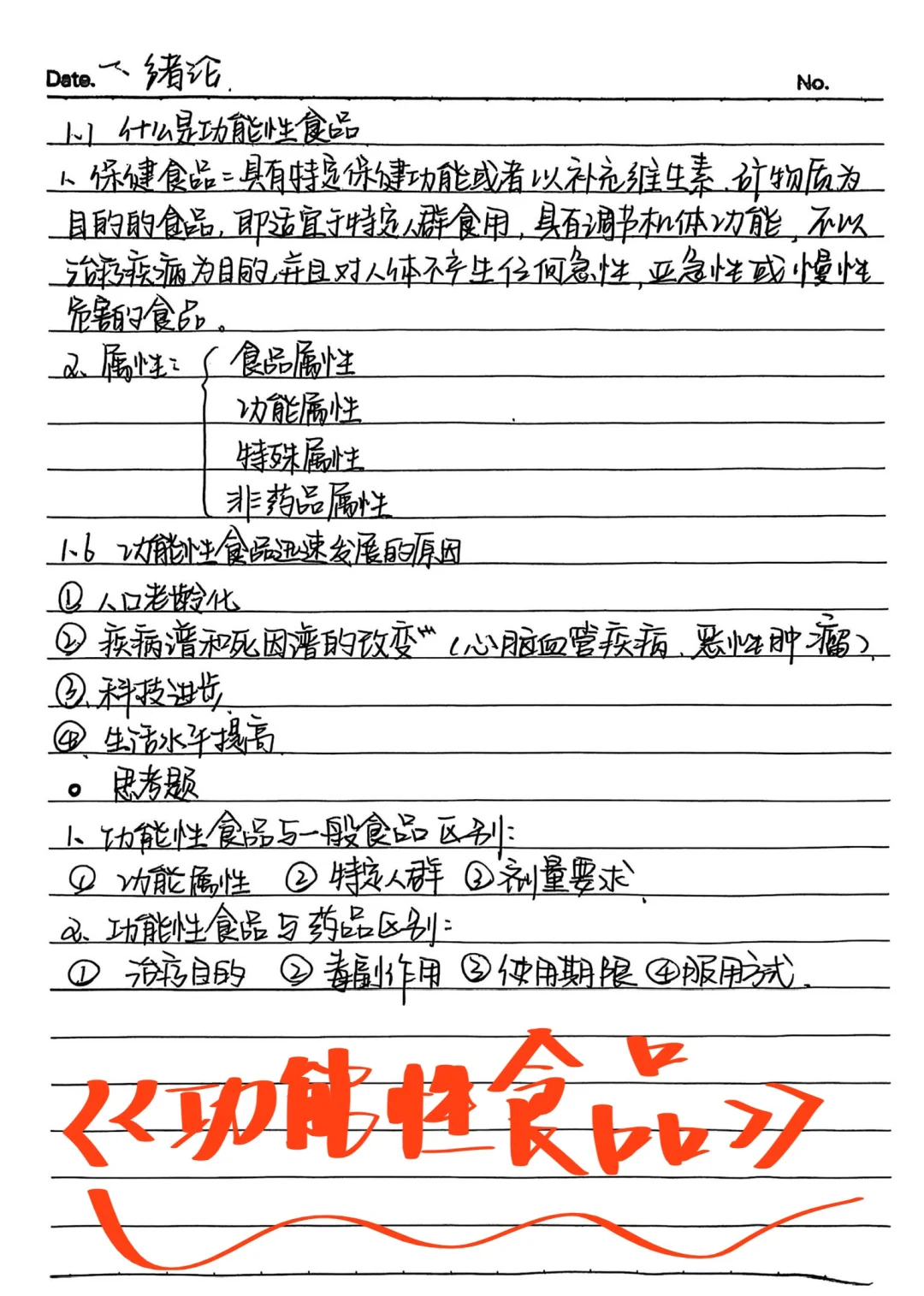 《功能性食品》前三章笔记