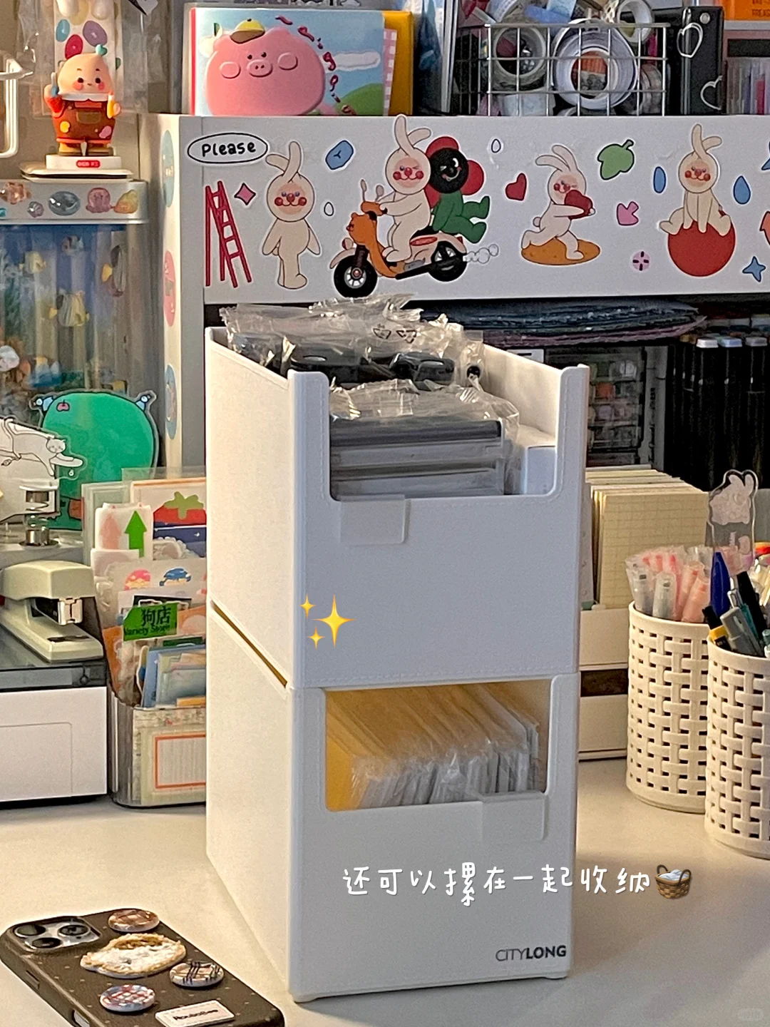 ?实用桌面收纳｜让书桌平地起高楼！！?