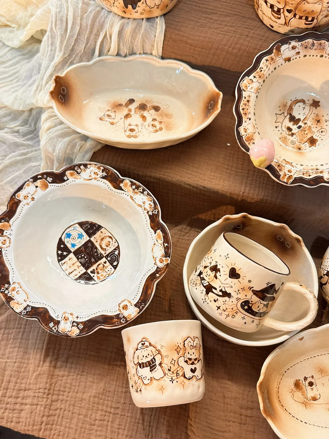 小猫餐具颜值? 属于秋天的餐具?.