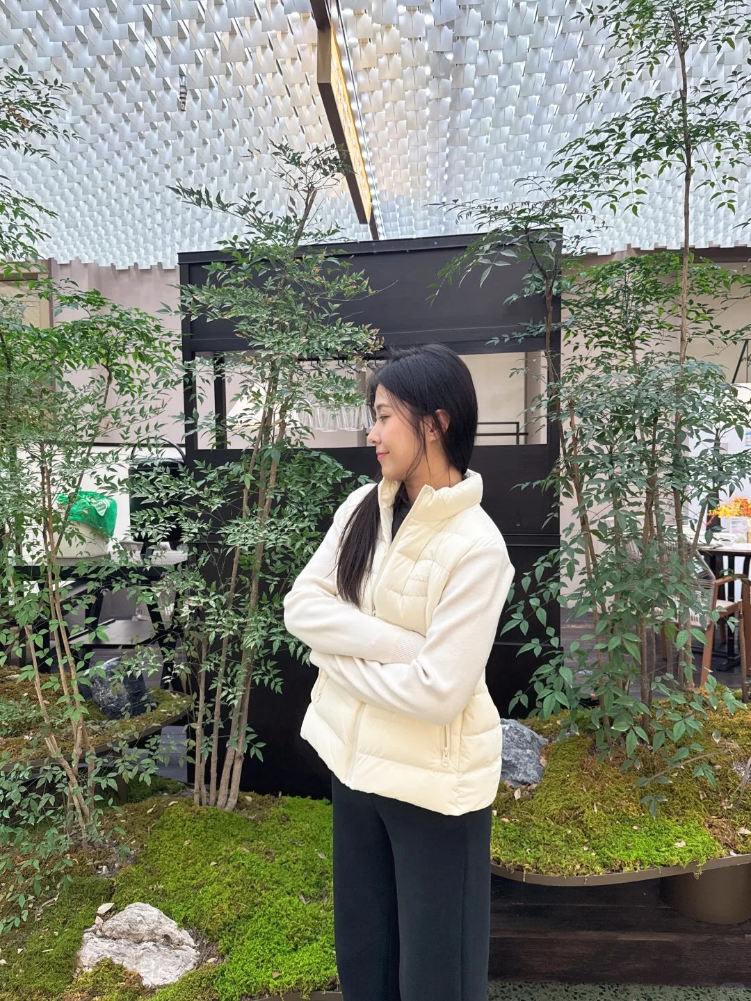 奶呼呼的羽绒拼接外套真的太减龄了～