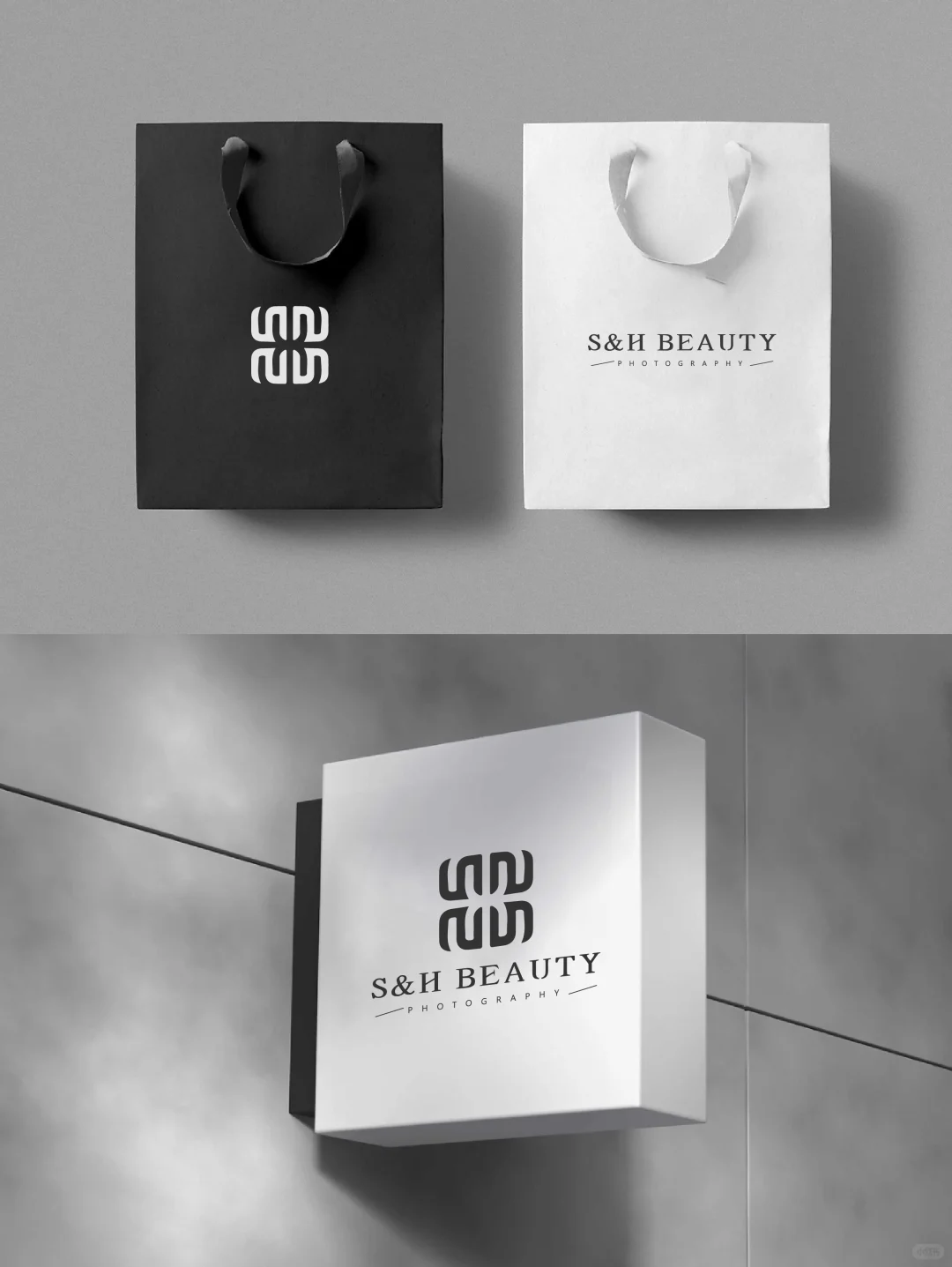 ? 字母Logo设计 | 几何对称图形的高级感