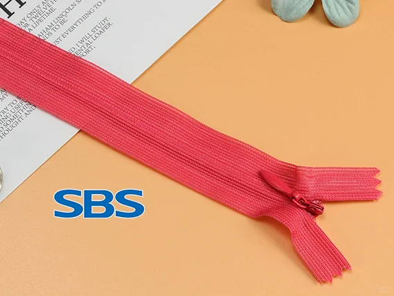 SBS隐形拉链，蕾丝布带款