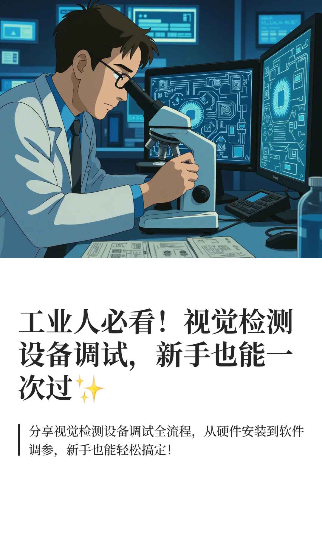 工业人必看！视觉检测设备调试，新手也能一