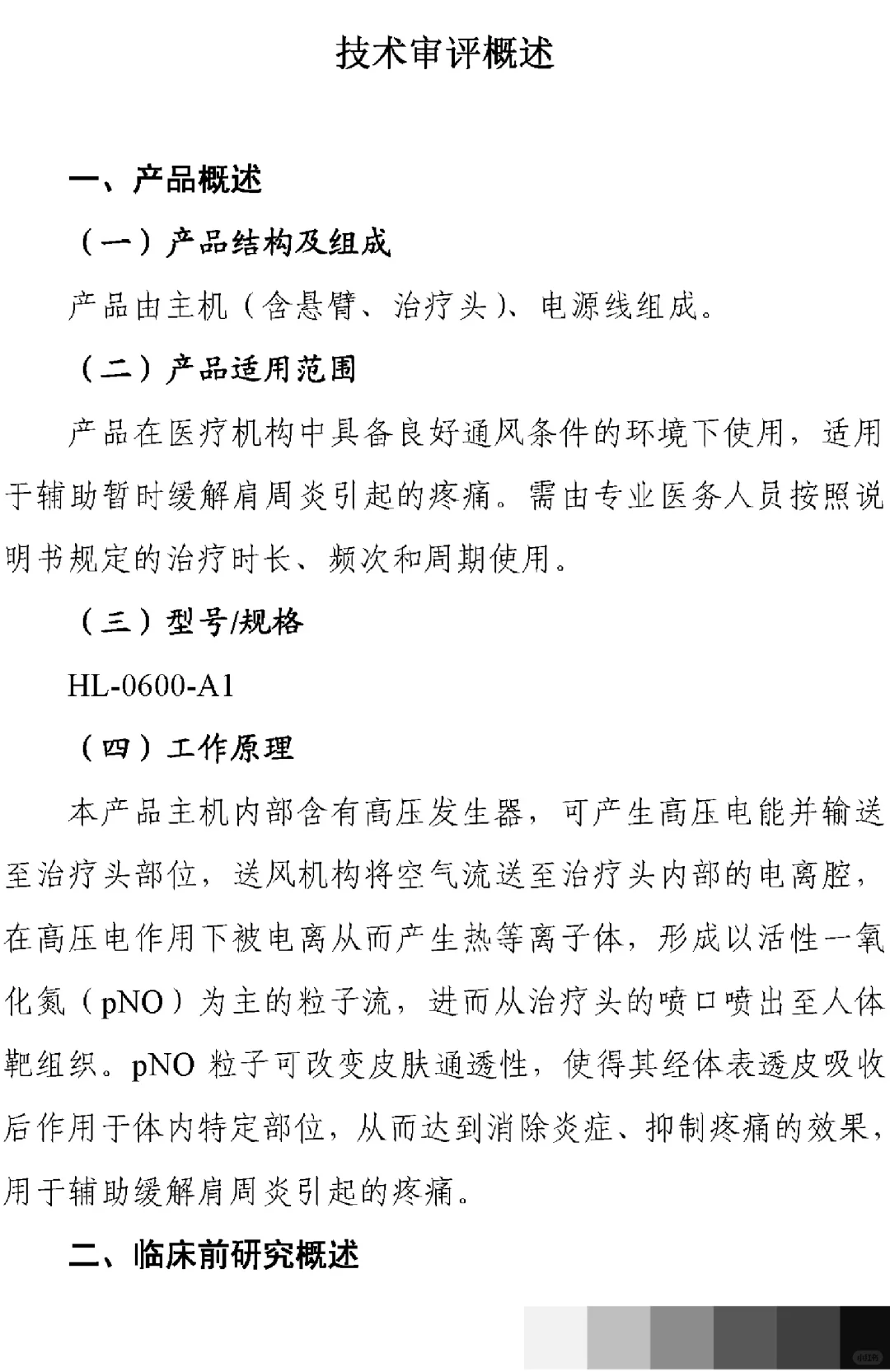 医疗器械技术审评报告2(等离子治疗仪)