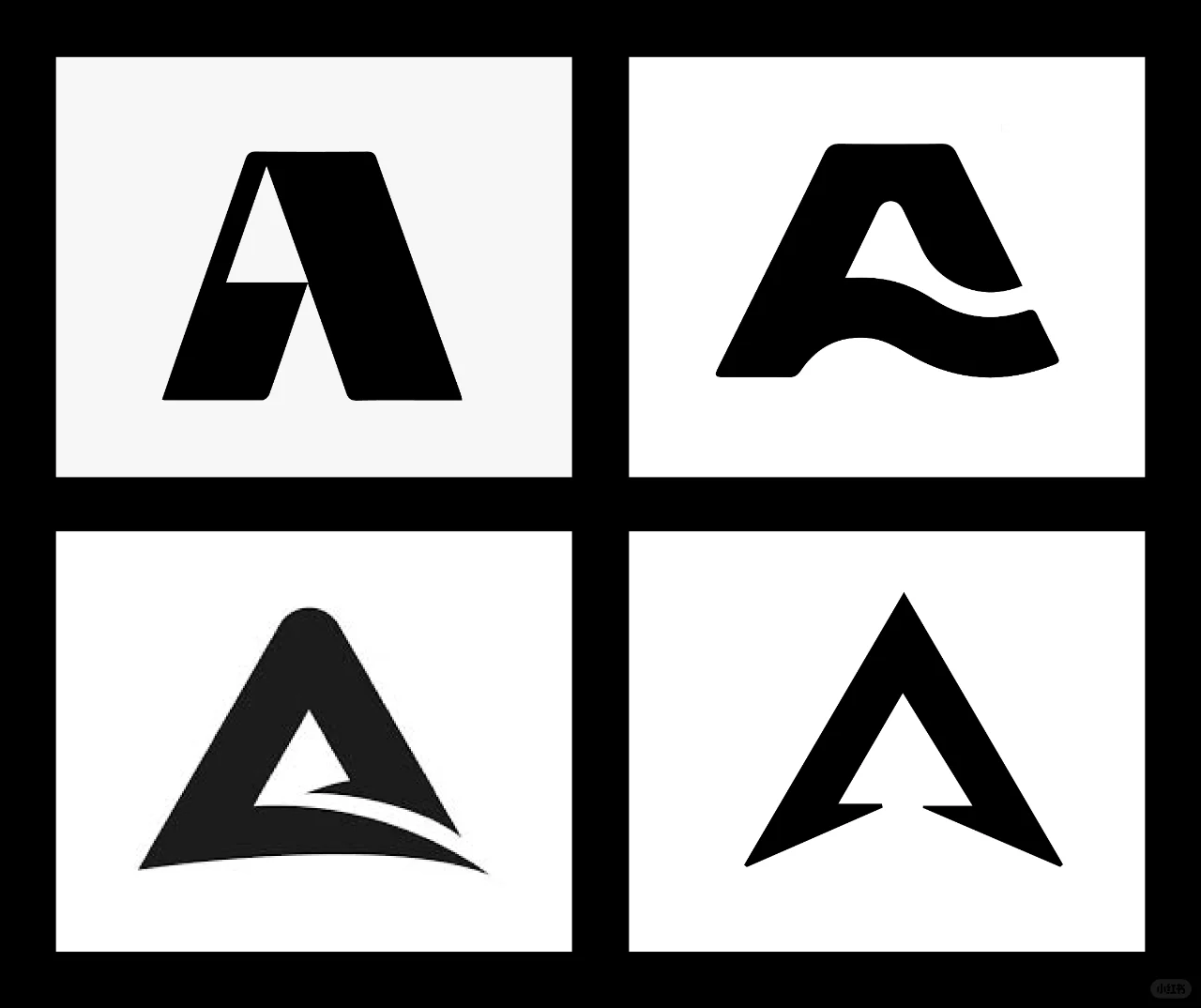 logo设计丨精选40个字母A