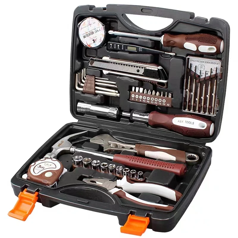 家用五金工具箱套装锂电钻工具家庭维修工具