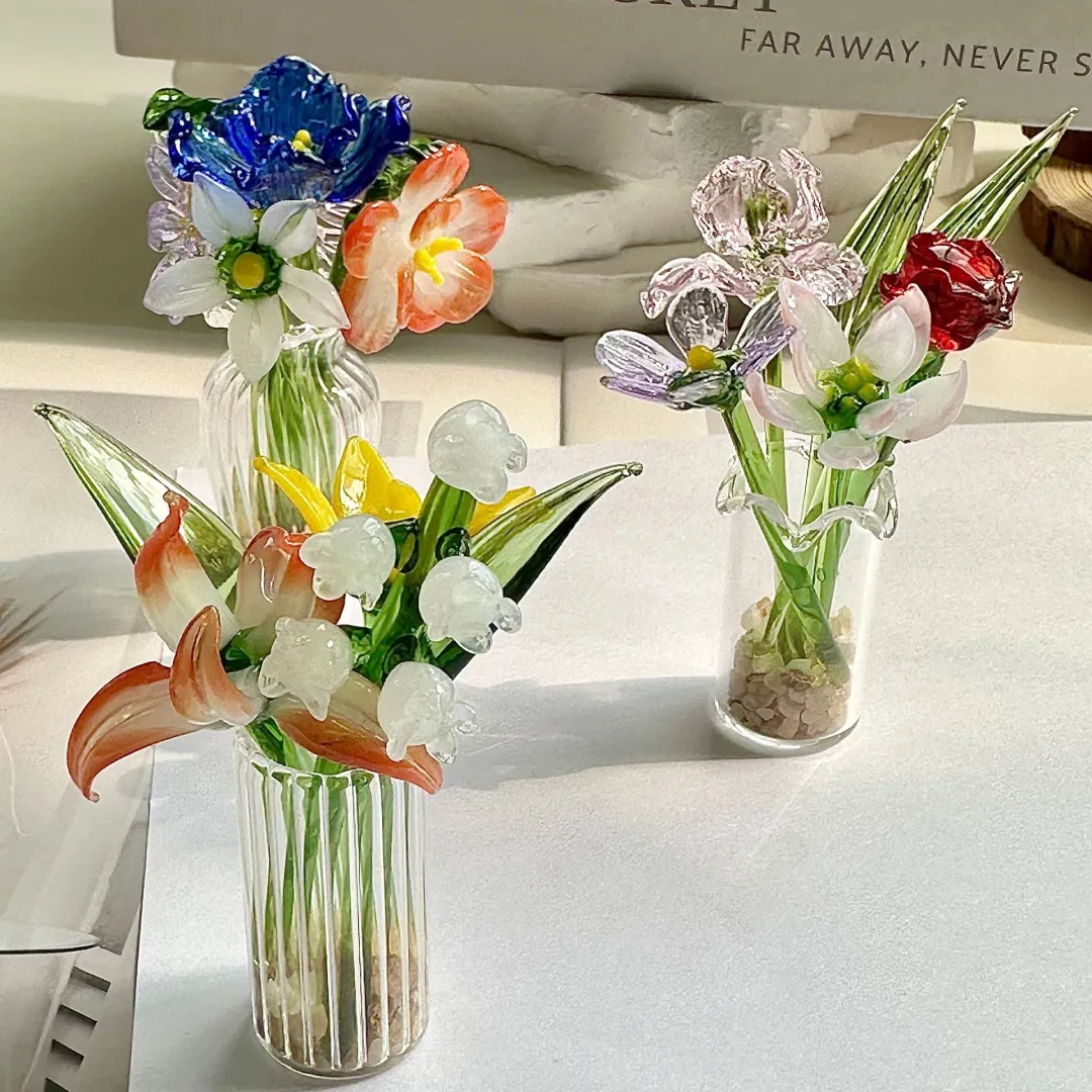 琉璃花束迷你摆件｜手作感十足