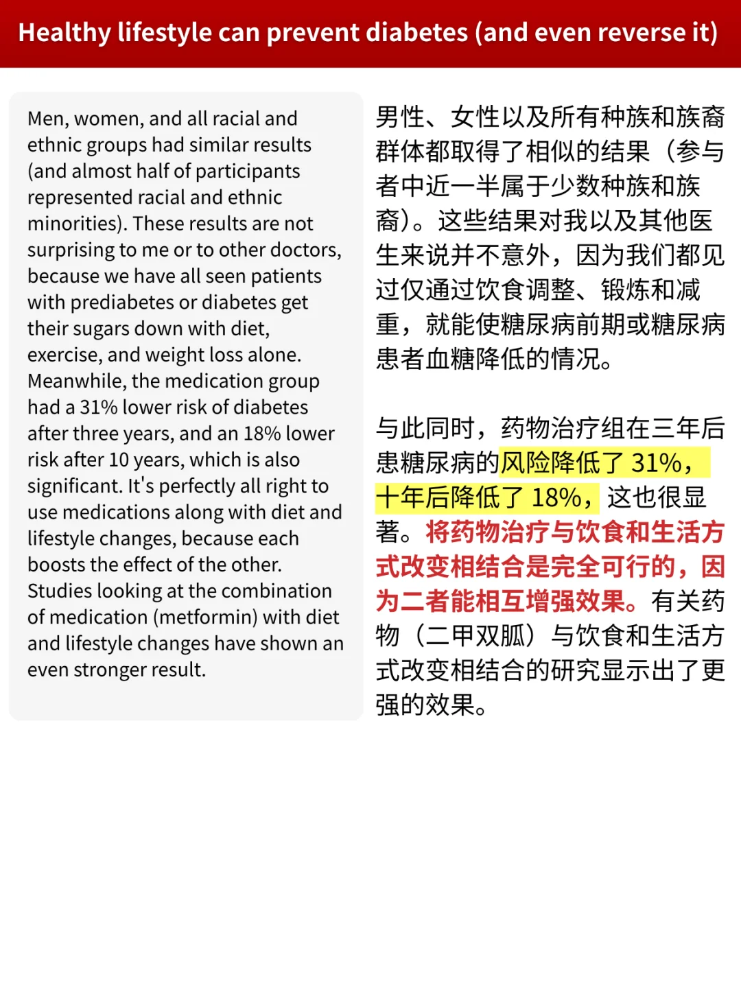 哈佛医学院｜6个习惯预防糖尿病❗️逆转糖尿病