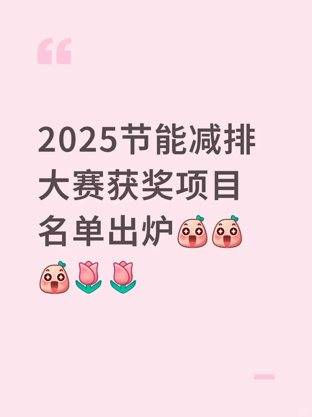 2025节能减排大赛获奖项目名单出炉