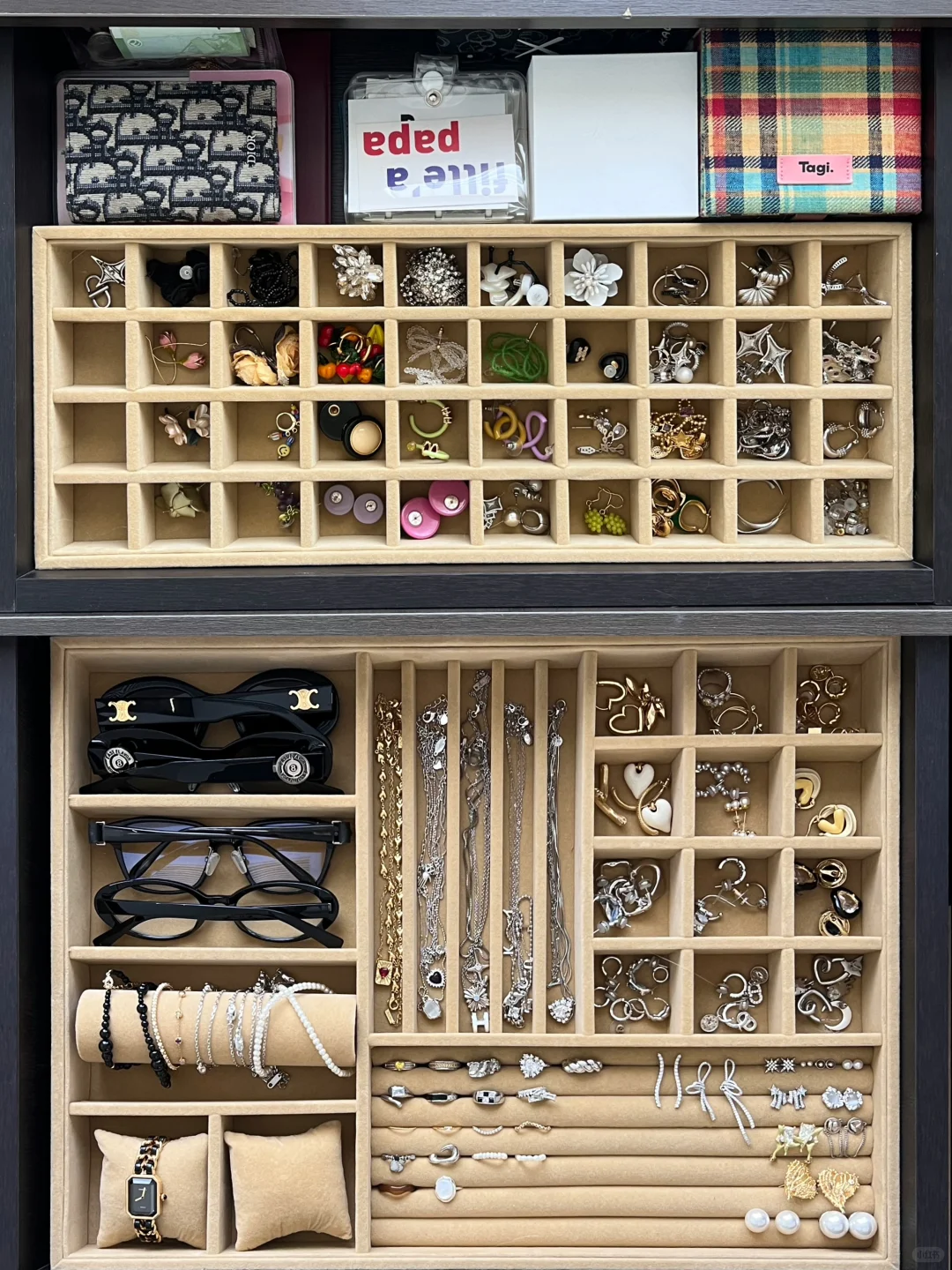 抽屉首饰彩妆收纳，整整齐齐太治愈了