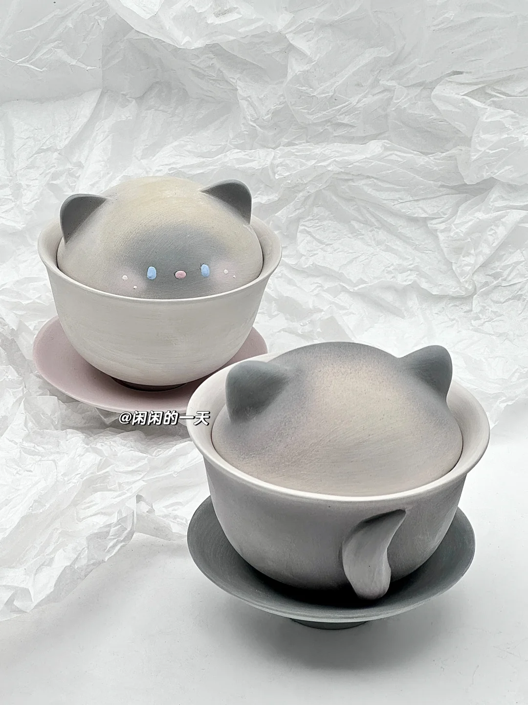 两只小猫对对望｜期待烧出来?