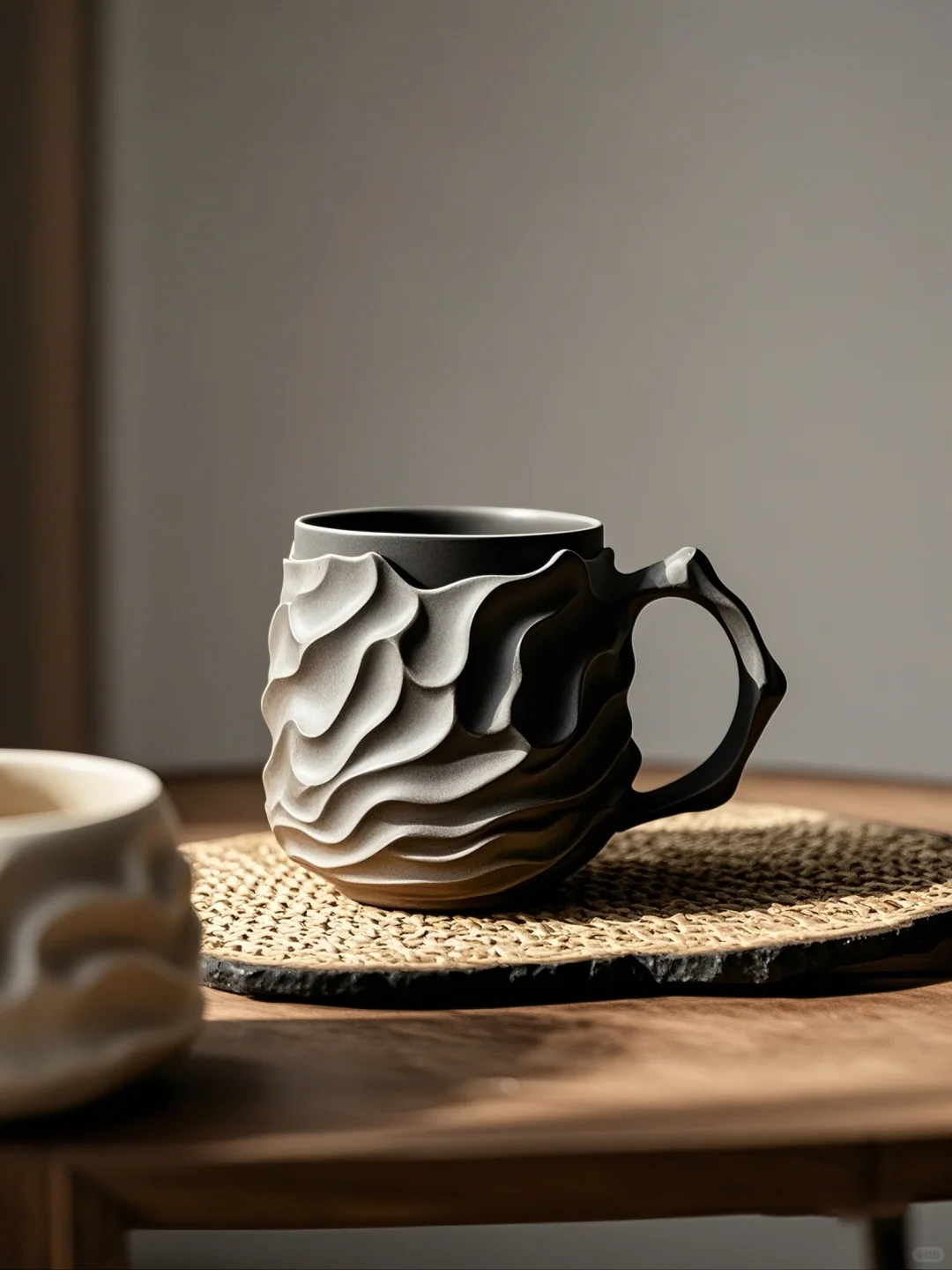 哑光粗陶的治愈力量，每天摸鱼都在杯子肌理