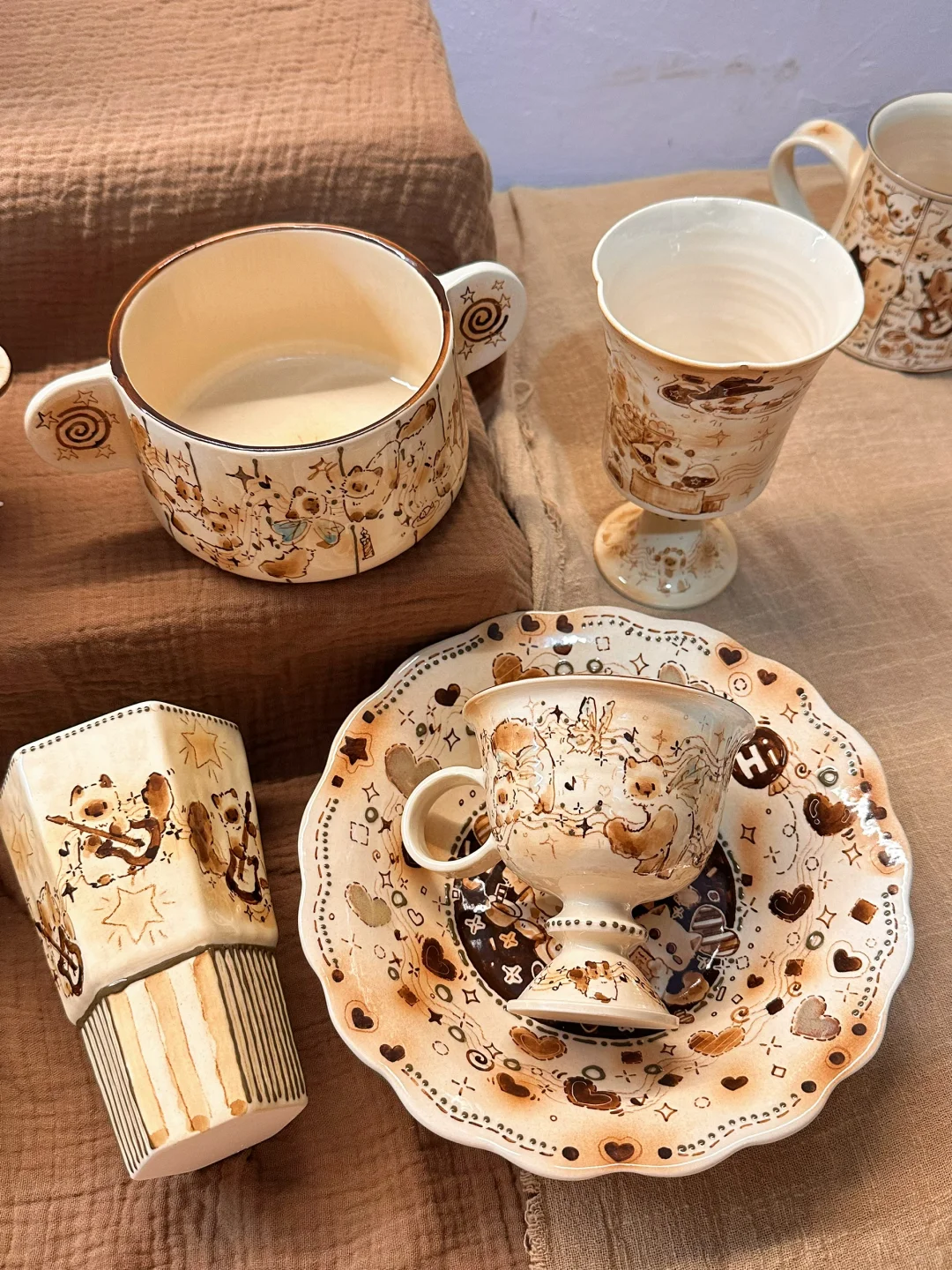 小猫餐具颜值? 属于秋天的餐具?.