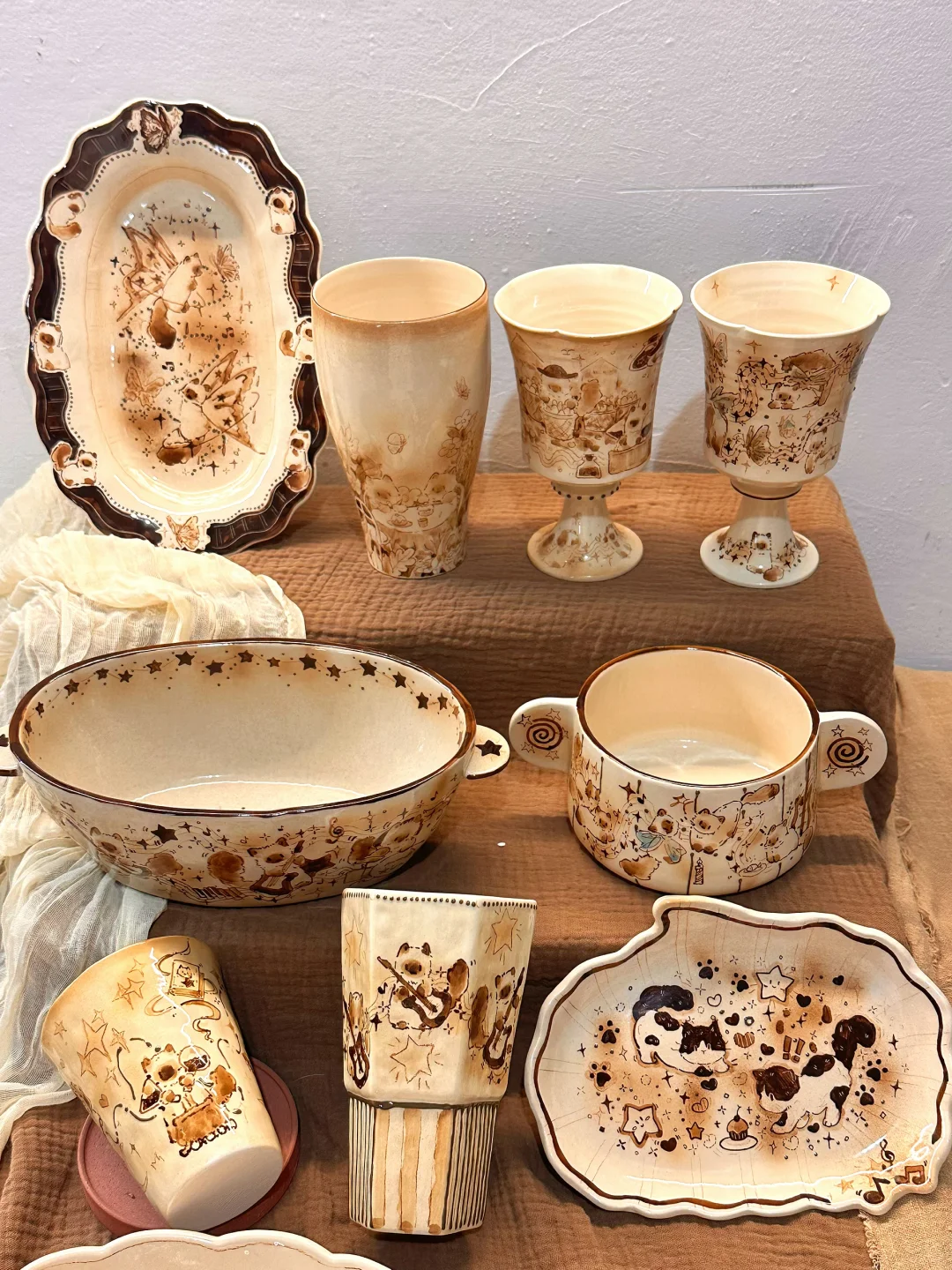 小猫餐具颜值? 属于秋天的餐具?.