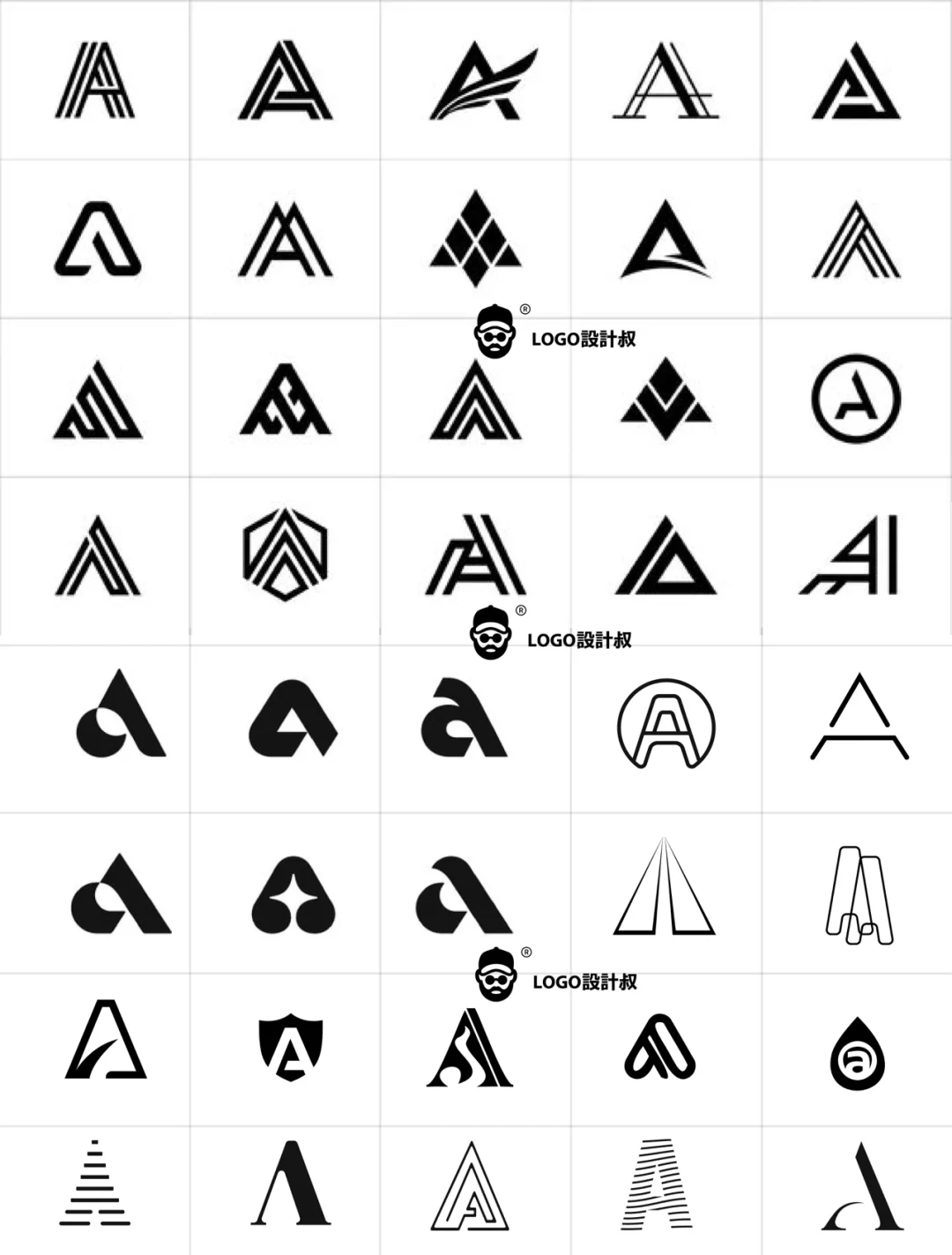 灵感采集❤️300个字母A元素图形logo设计分享