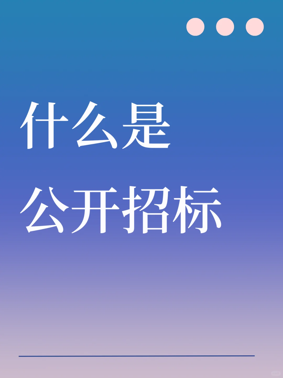 什么是公开招标