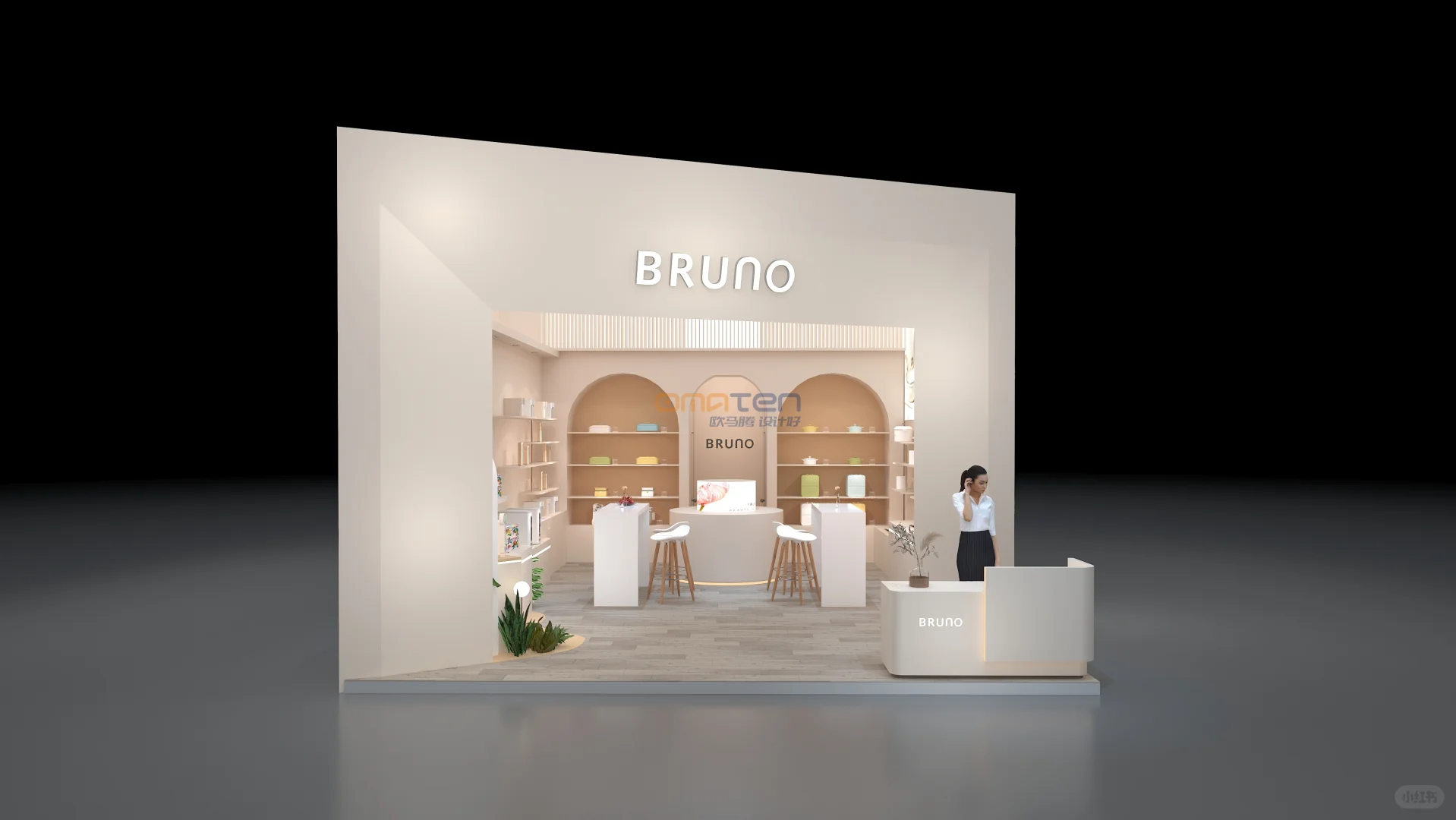 深圳礼品展丨54平单开口展位设计制作