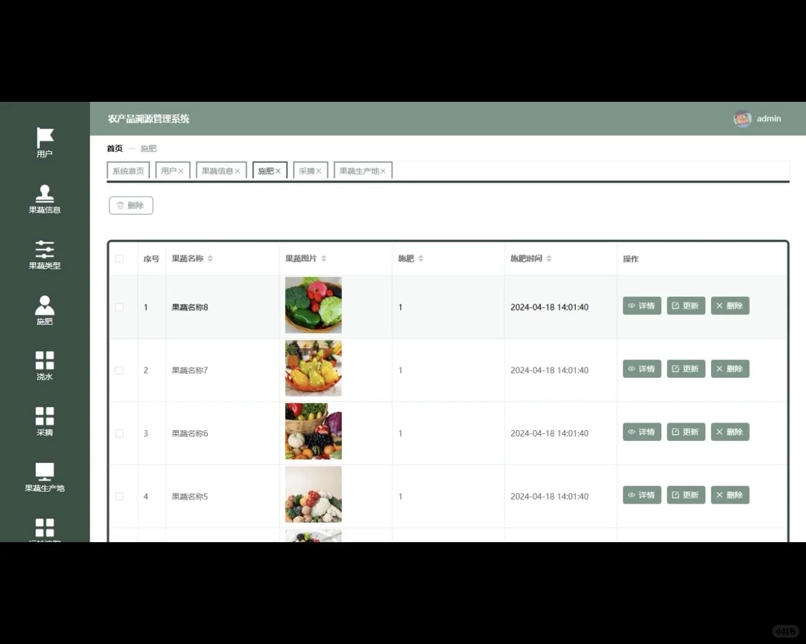 可追溯果蔬生产过程的管理系统