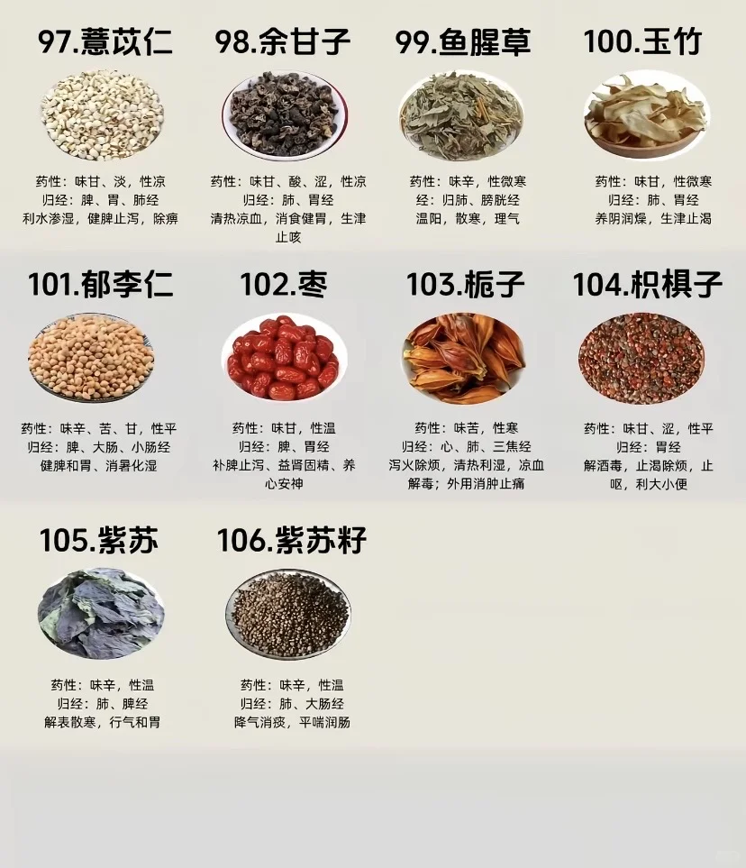 2025年国家审批通过的106类药食同源药食同