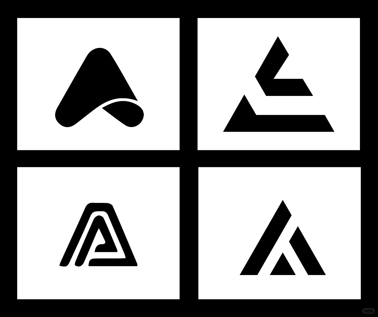 logo设计丨精选40个字母A