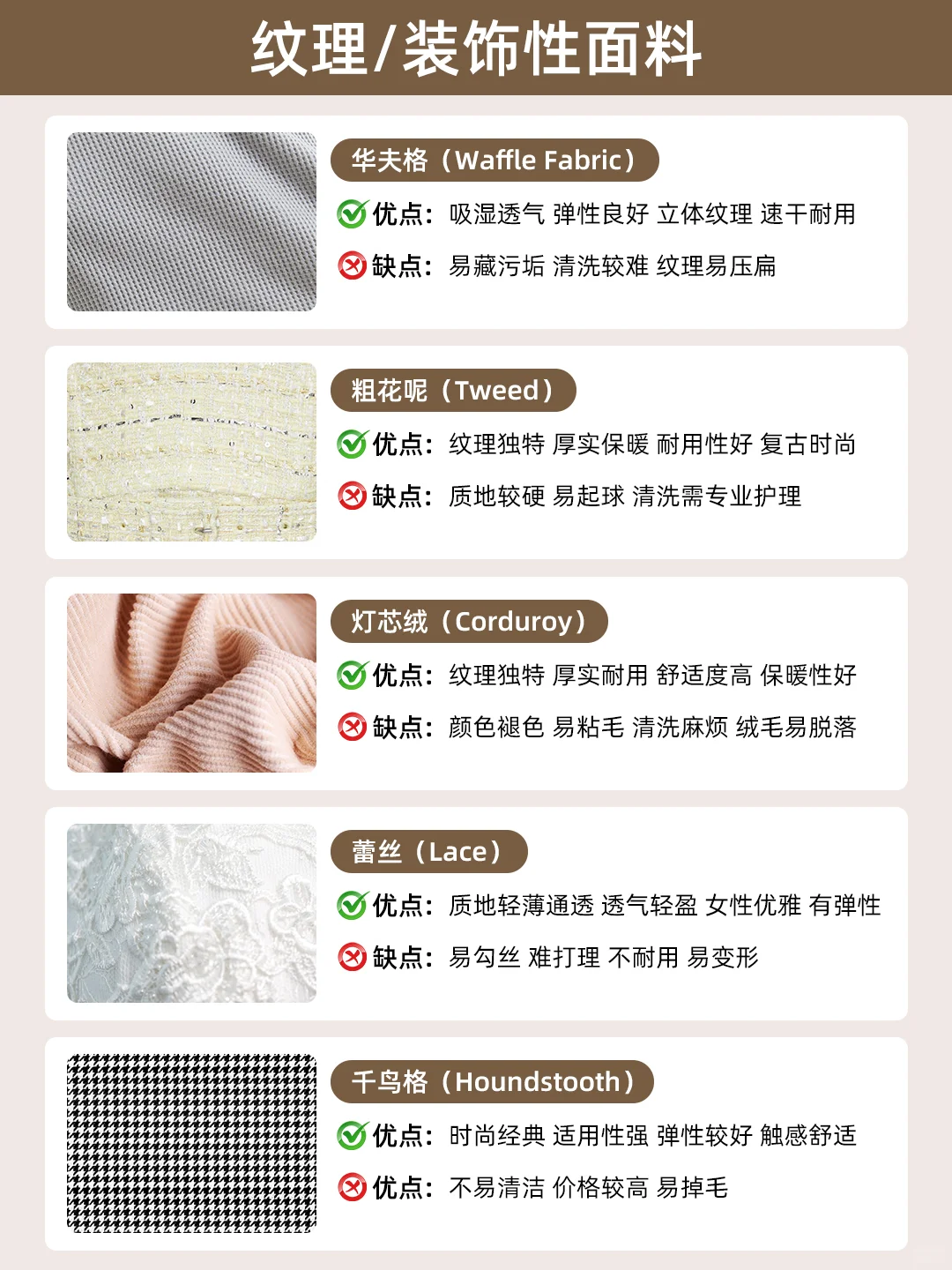 ?面料怎么选不踩雷?30种面料一文说清!