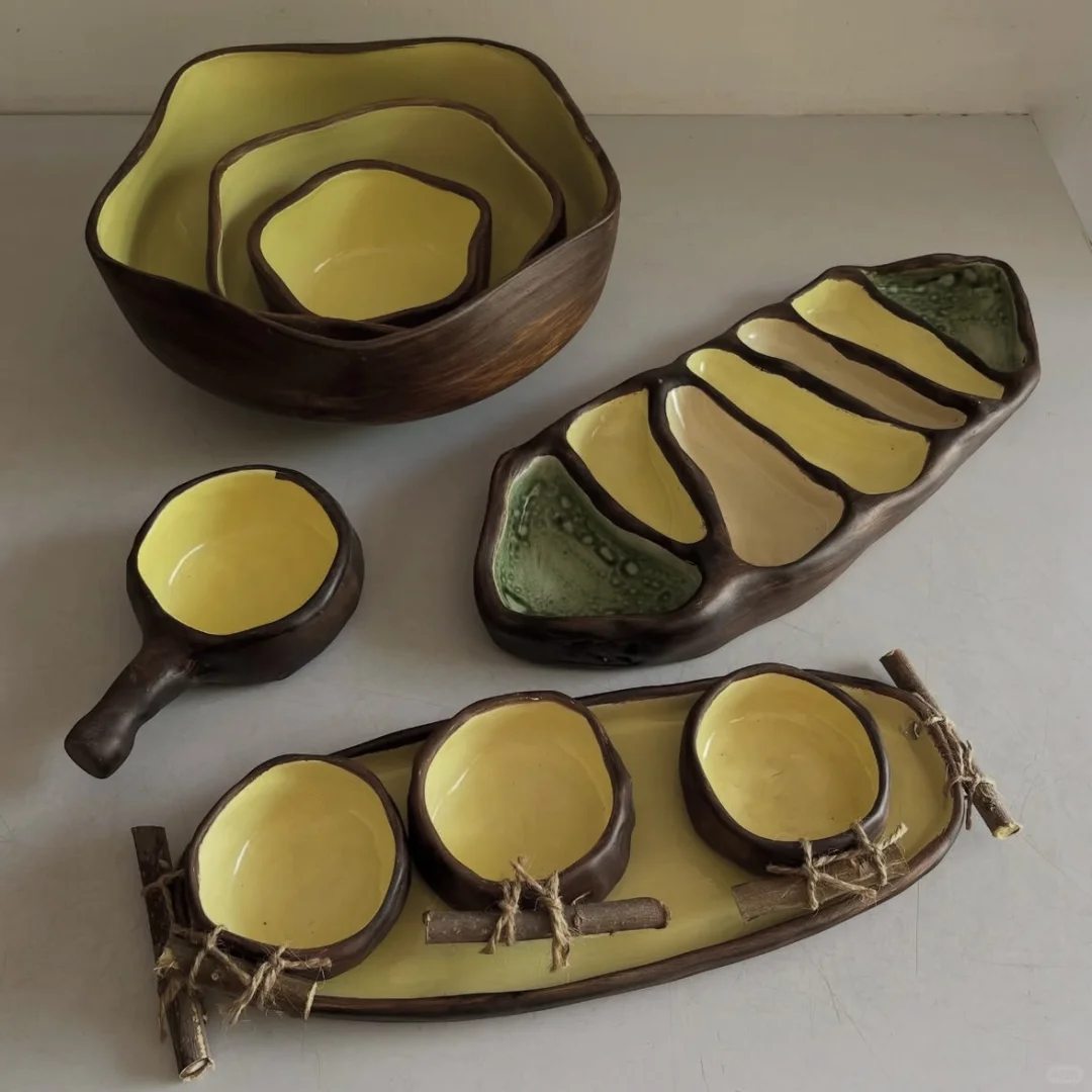 伊朗｜木头和陶瓷做的漂亮餐具?