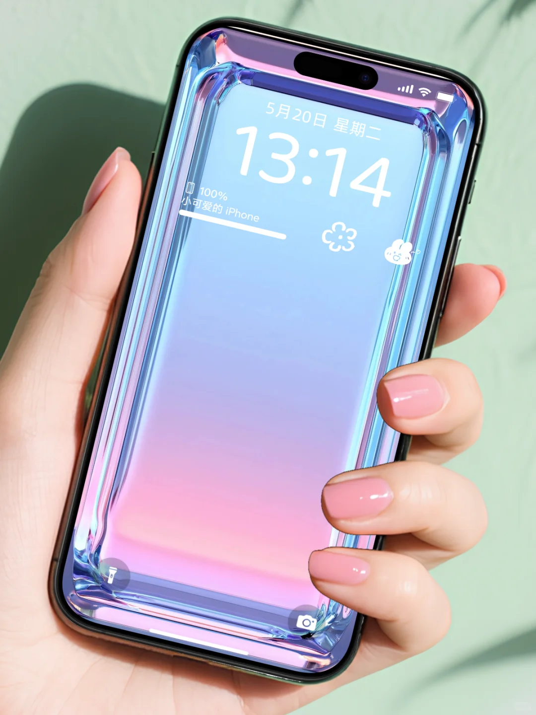 极简、透明玻璃质感壁纸