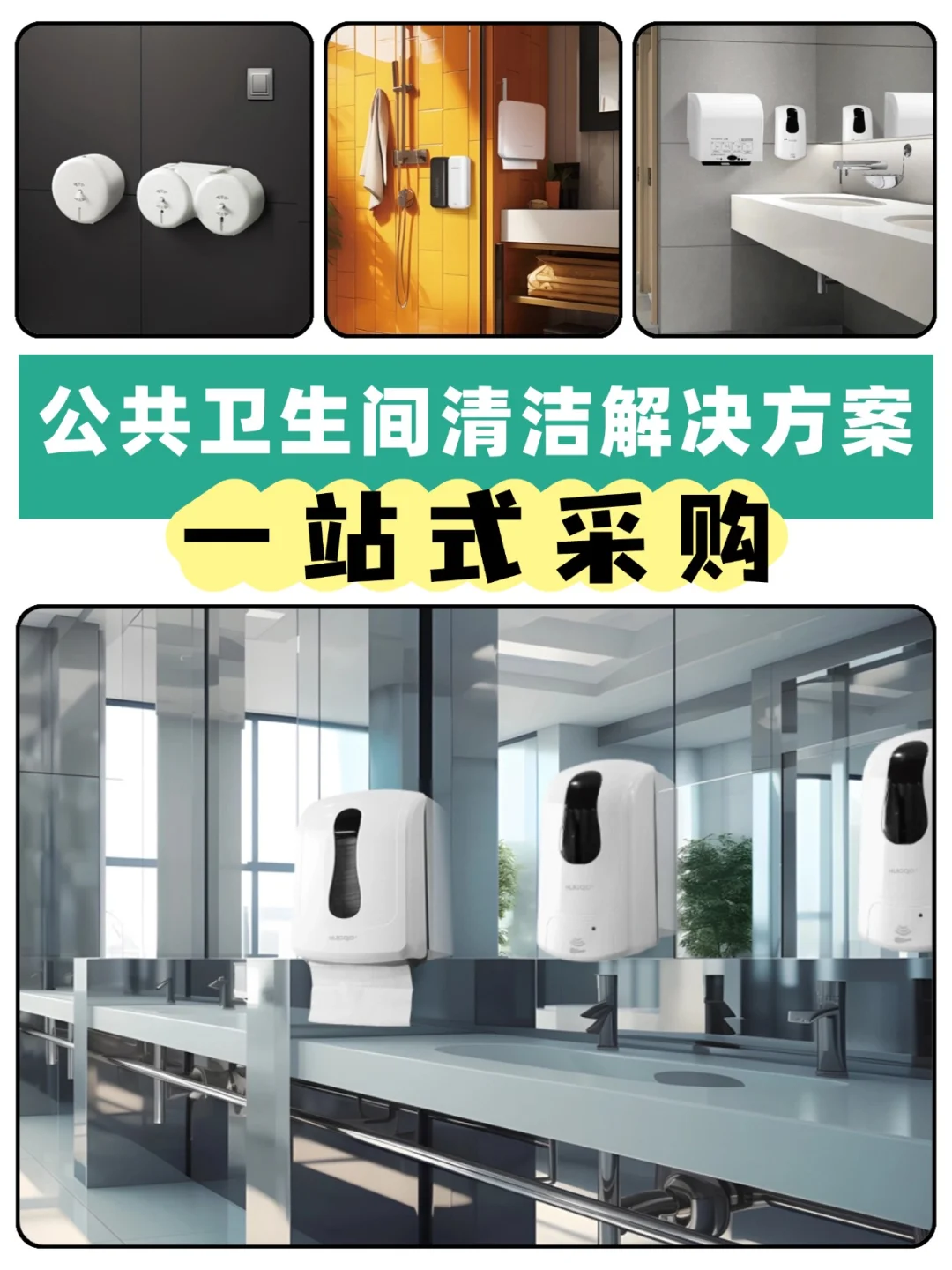 商用卫生间清洁卫生解决方案｜一站式采购！