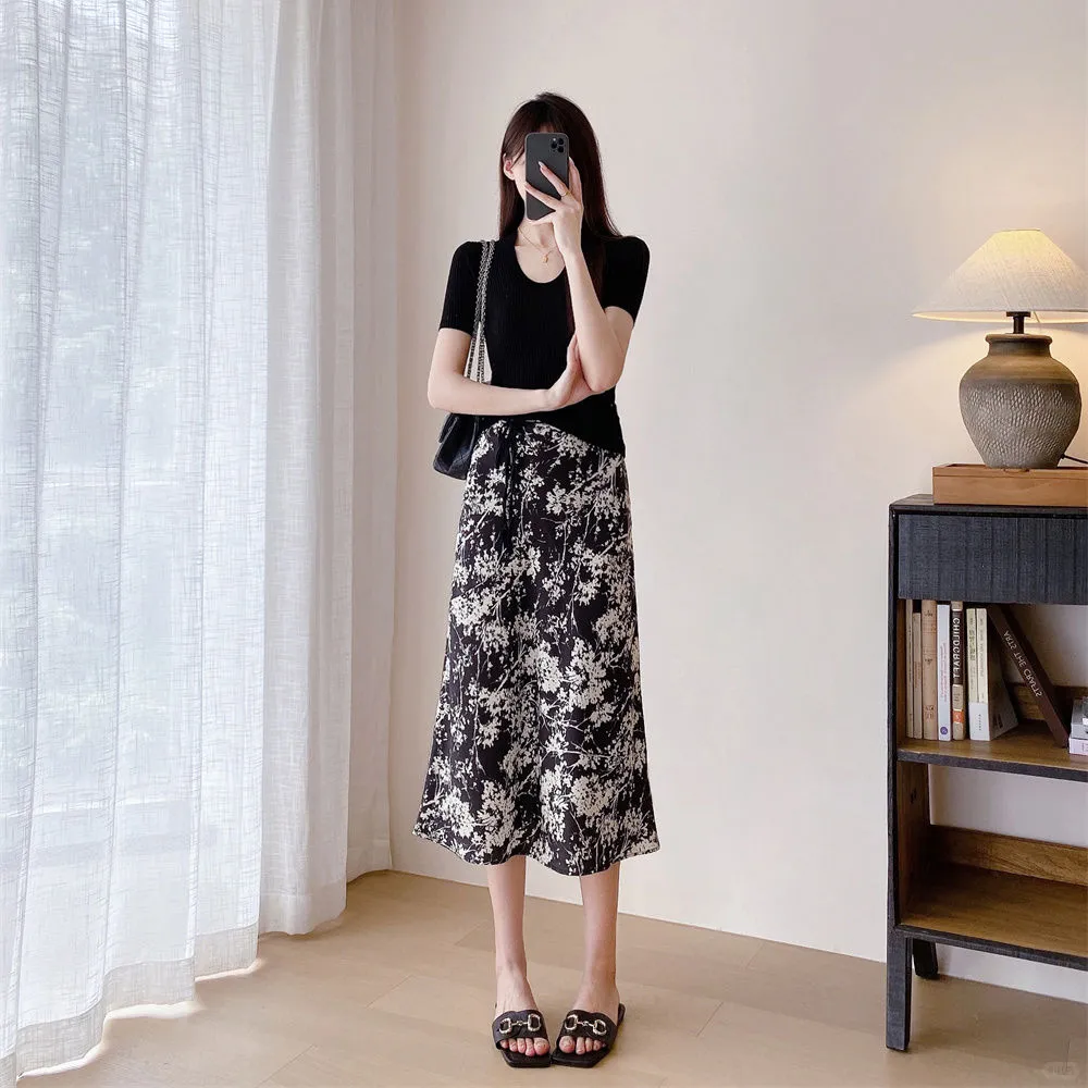 ?高腰A字裙！法式复古显瘦神器