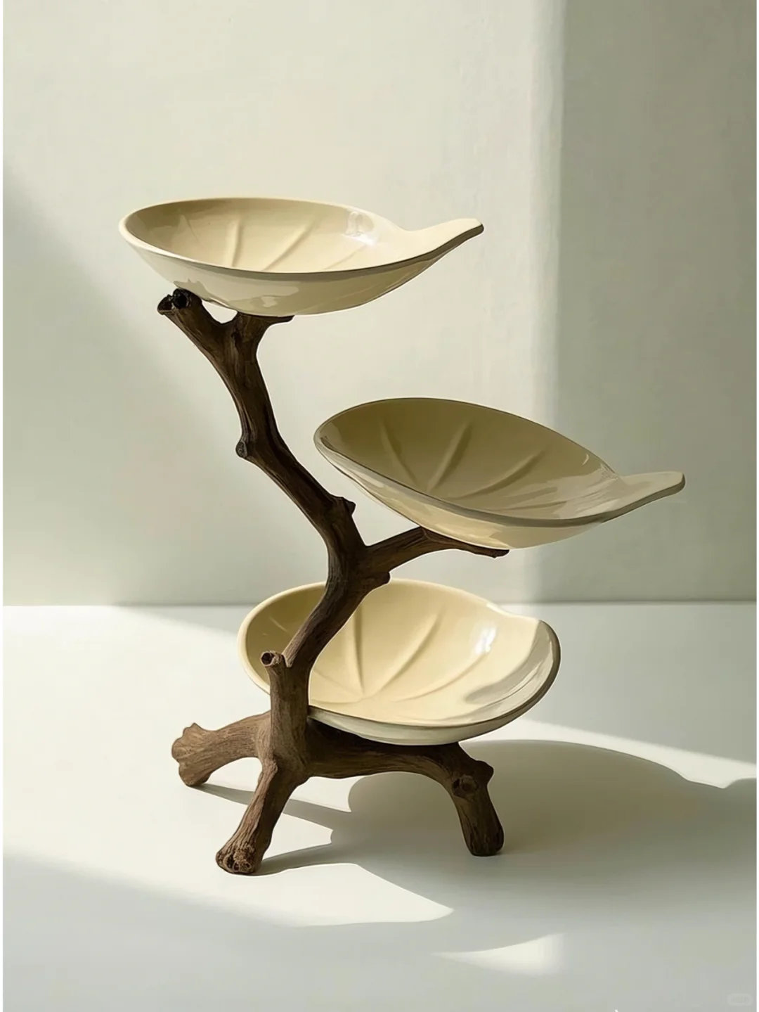 AI生活创意04/999：树韵陶艺果盘