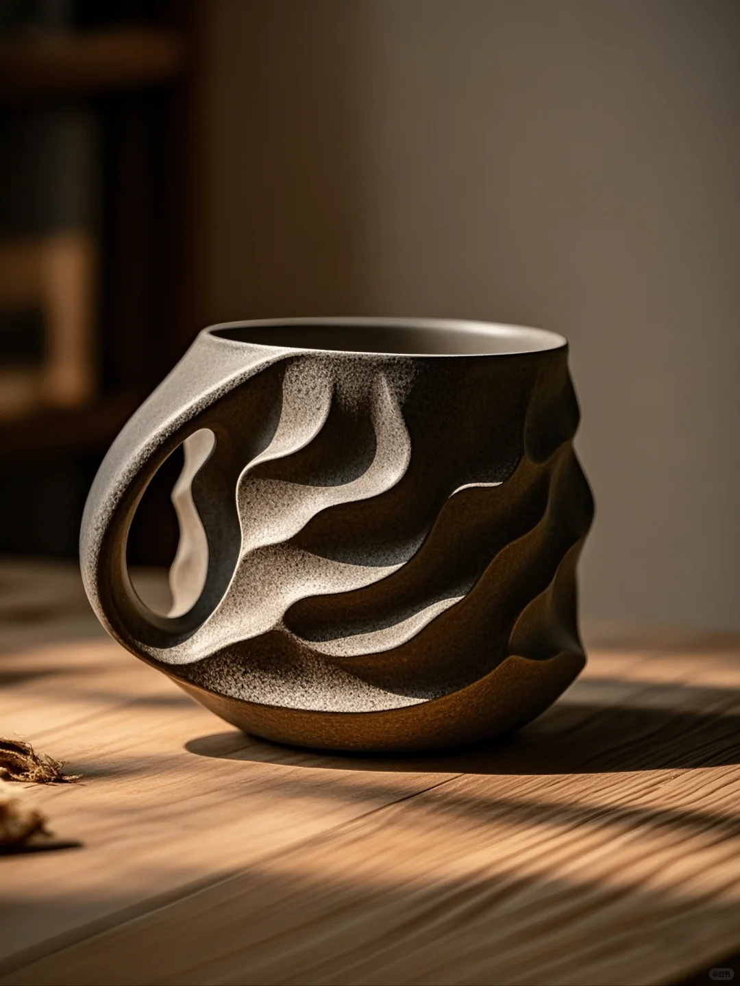 哑光粗陶的治愈力量，每天摸鱼都在杯子肌理