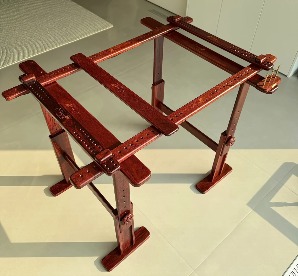 法绣工具鉴赏|珍藏级红木印度小叶紫檀