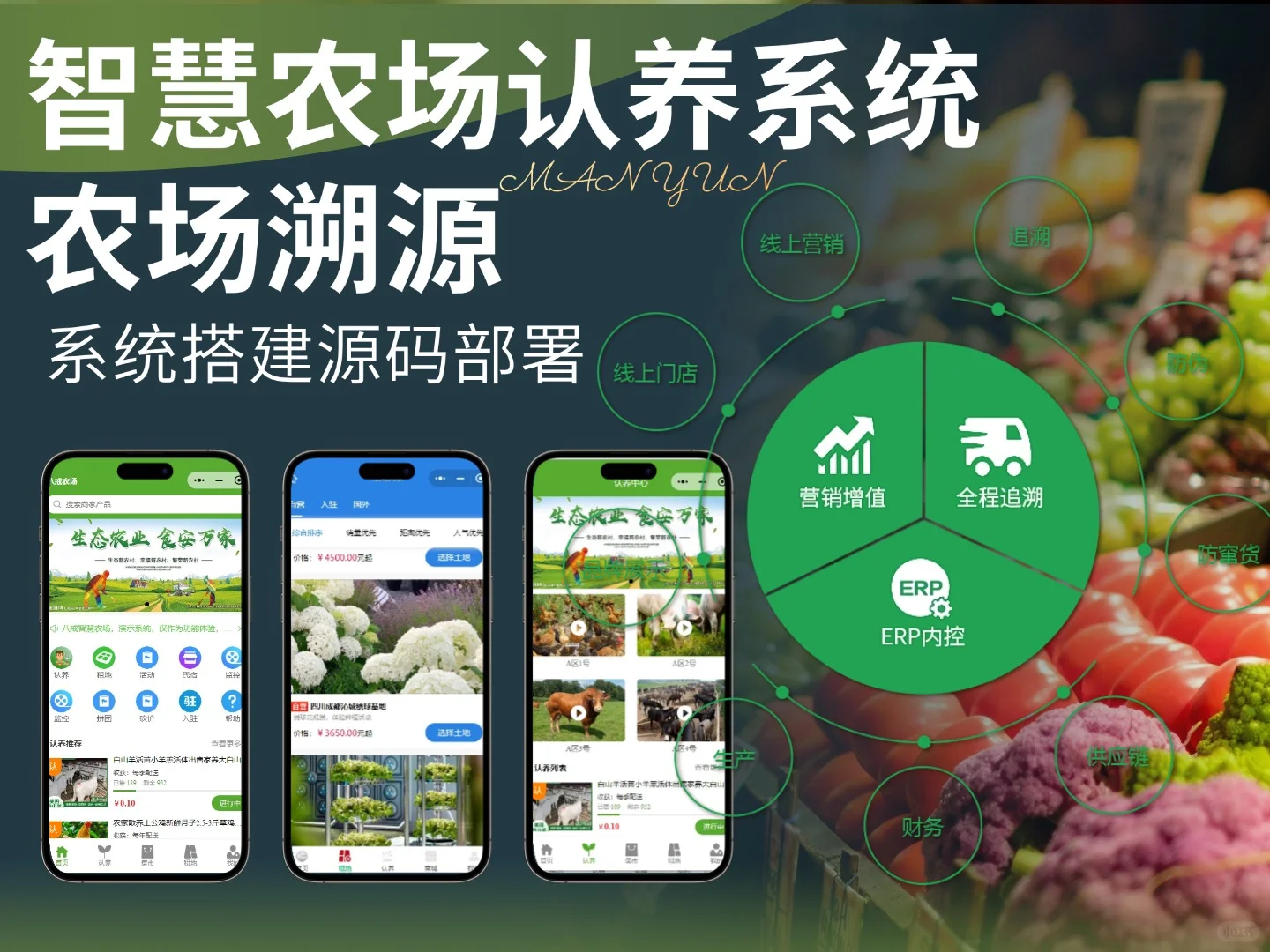 智慧农场认养系统,农场溯源小程序