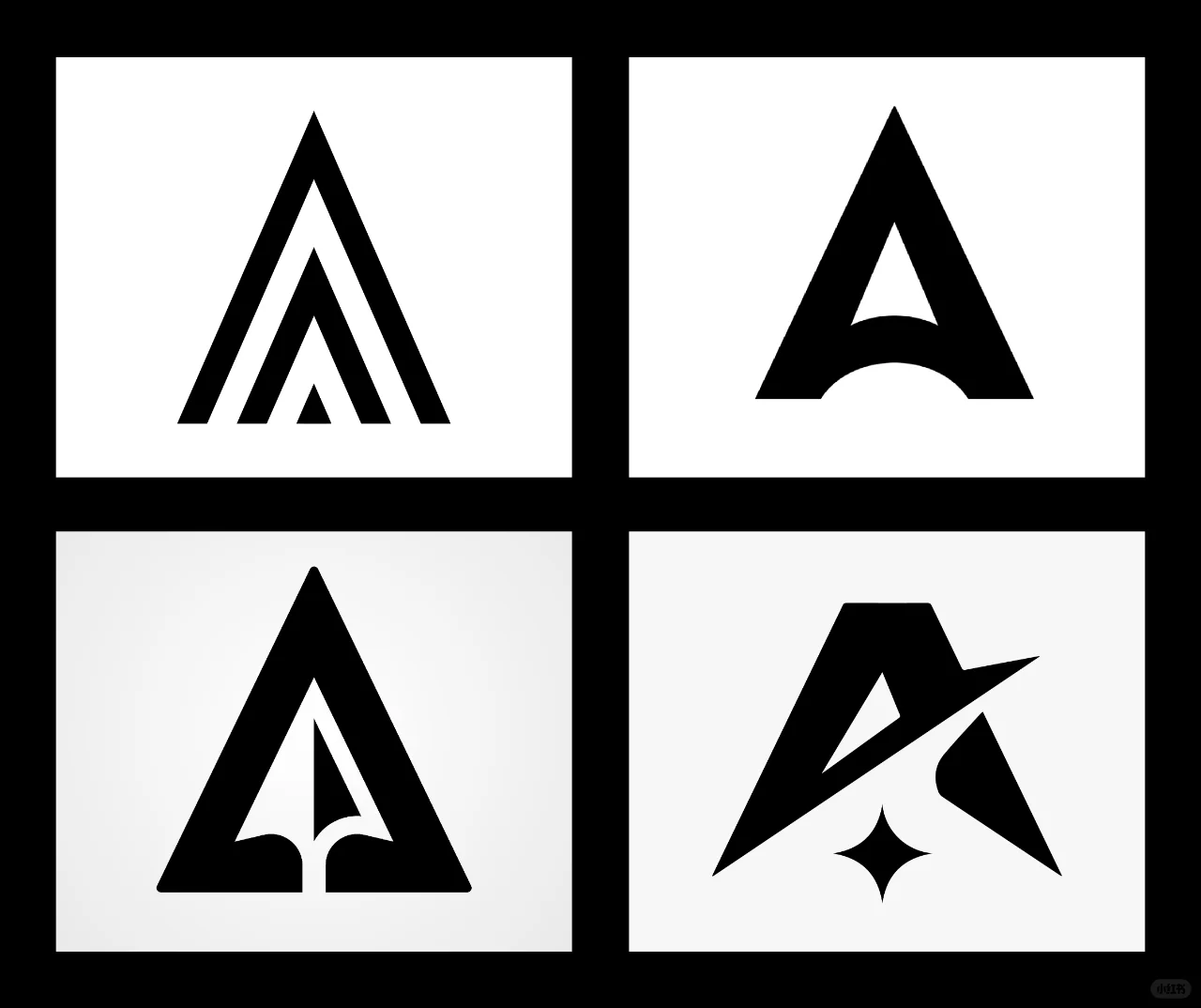 logo设计丨精选40个字母A