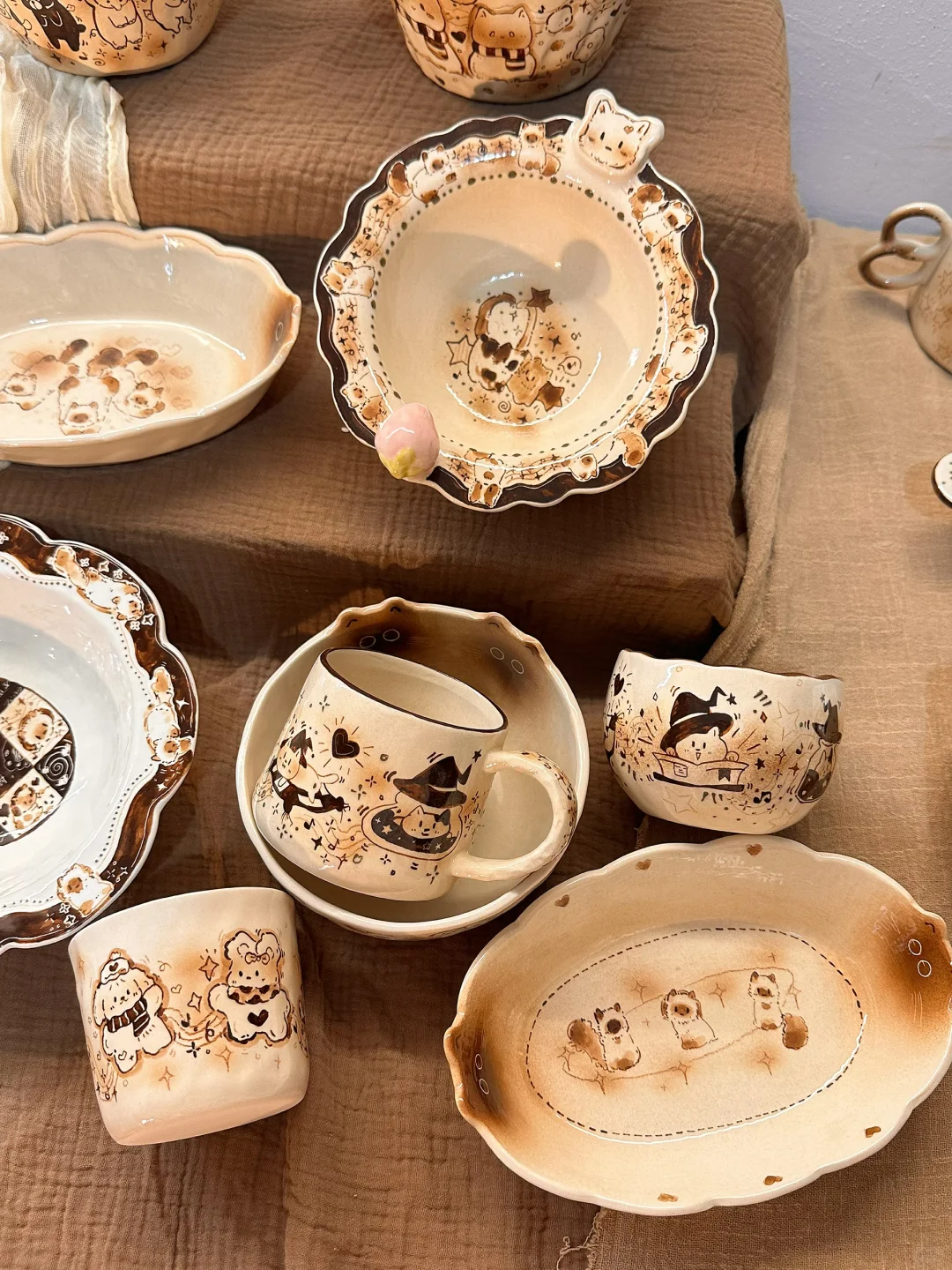 小猫餐具颜值? 属于秋天的餐具?.