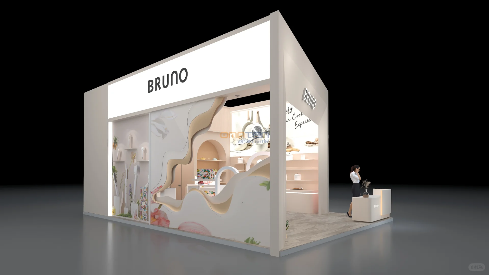 深圳礼品展丨54平单开口展位设计制作