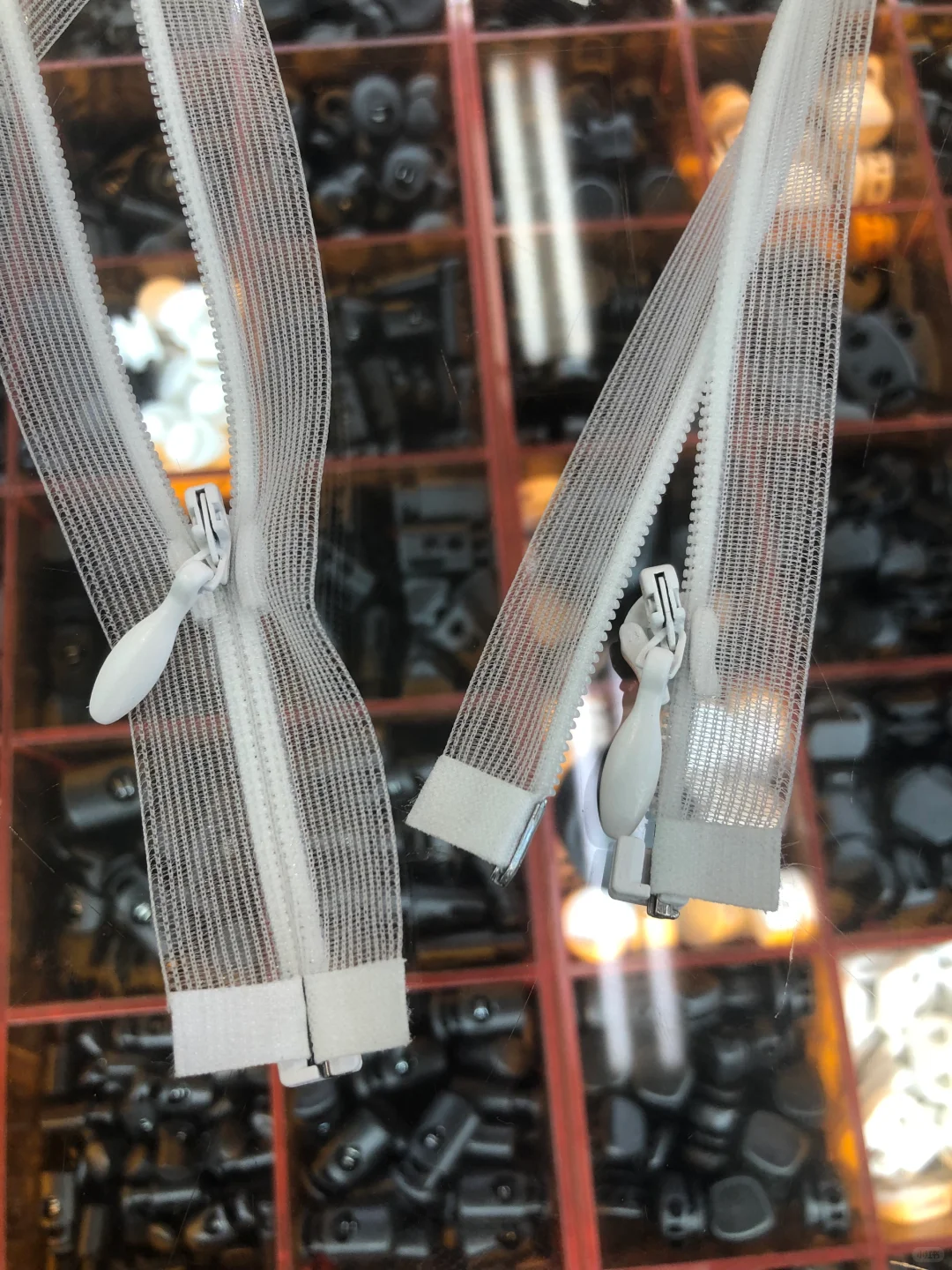 隐形开尾拉链 客订隐形开尾透明布带拉链