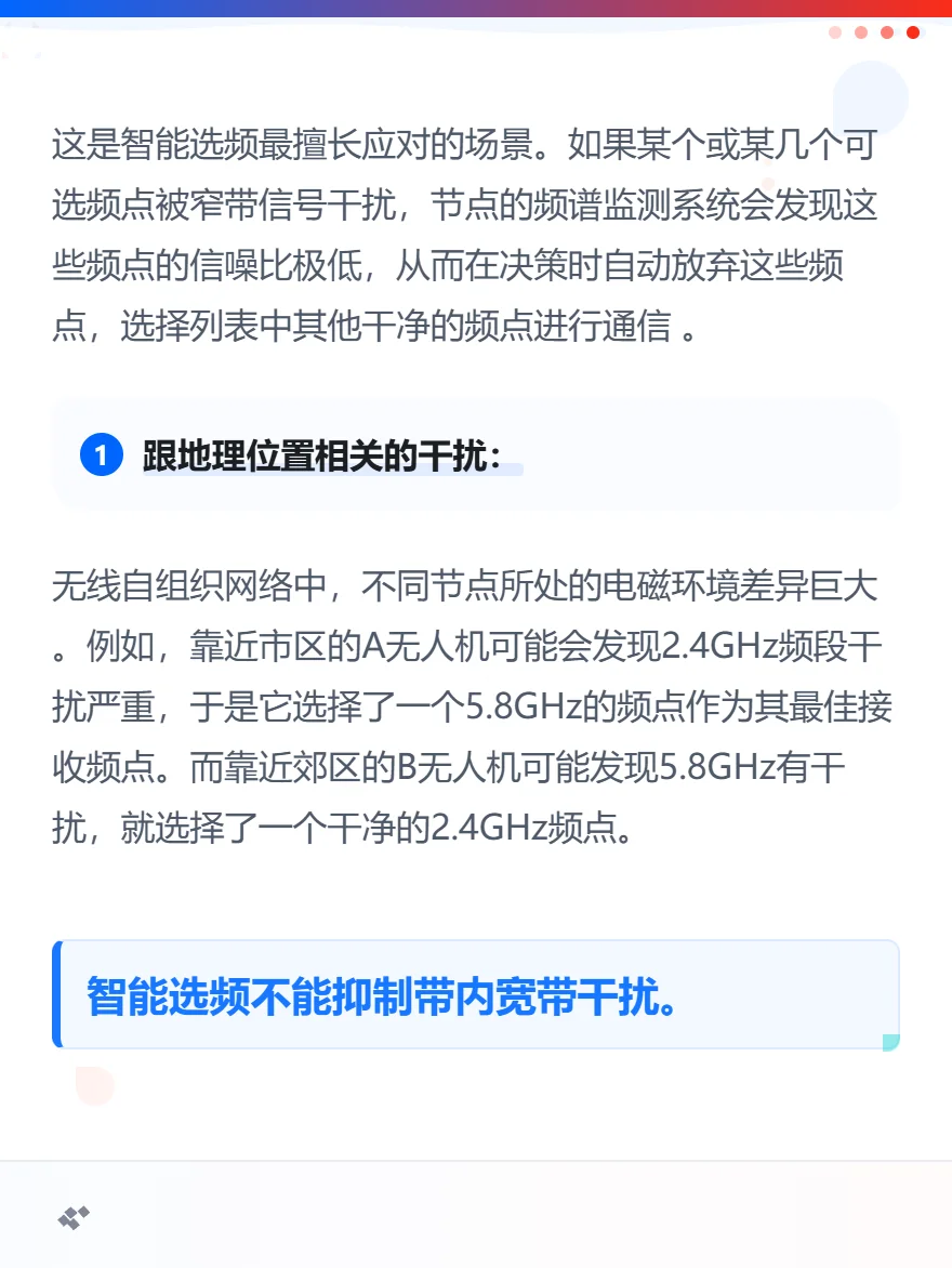 无人机自组网通信中的抗干扰技术之一