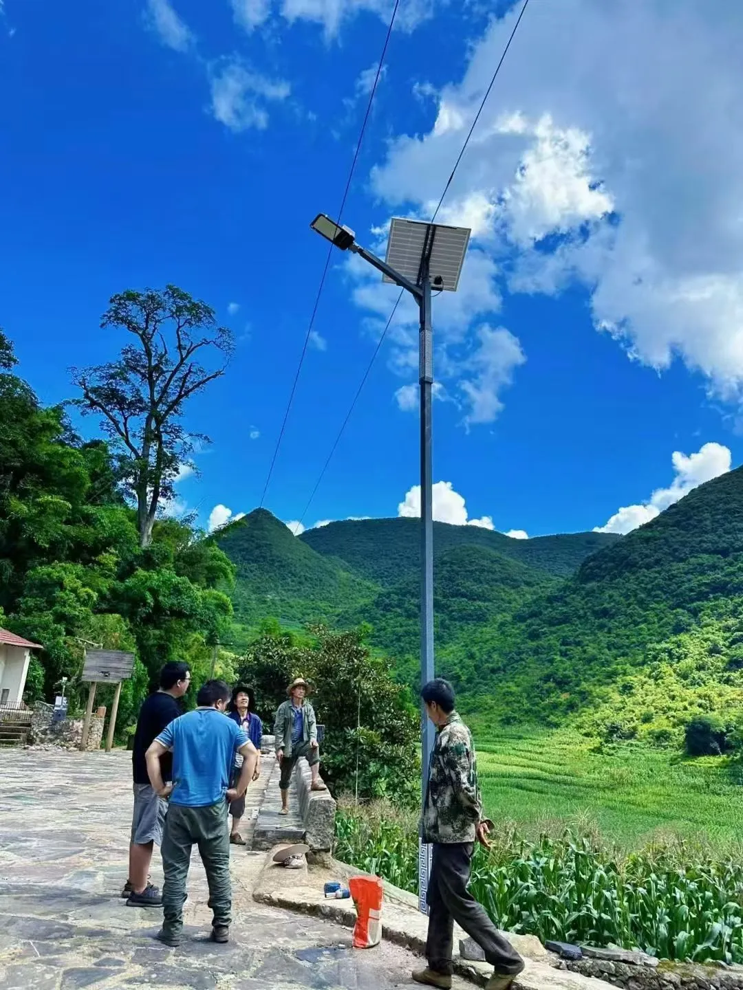 新农村太阳能路灯安装了