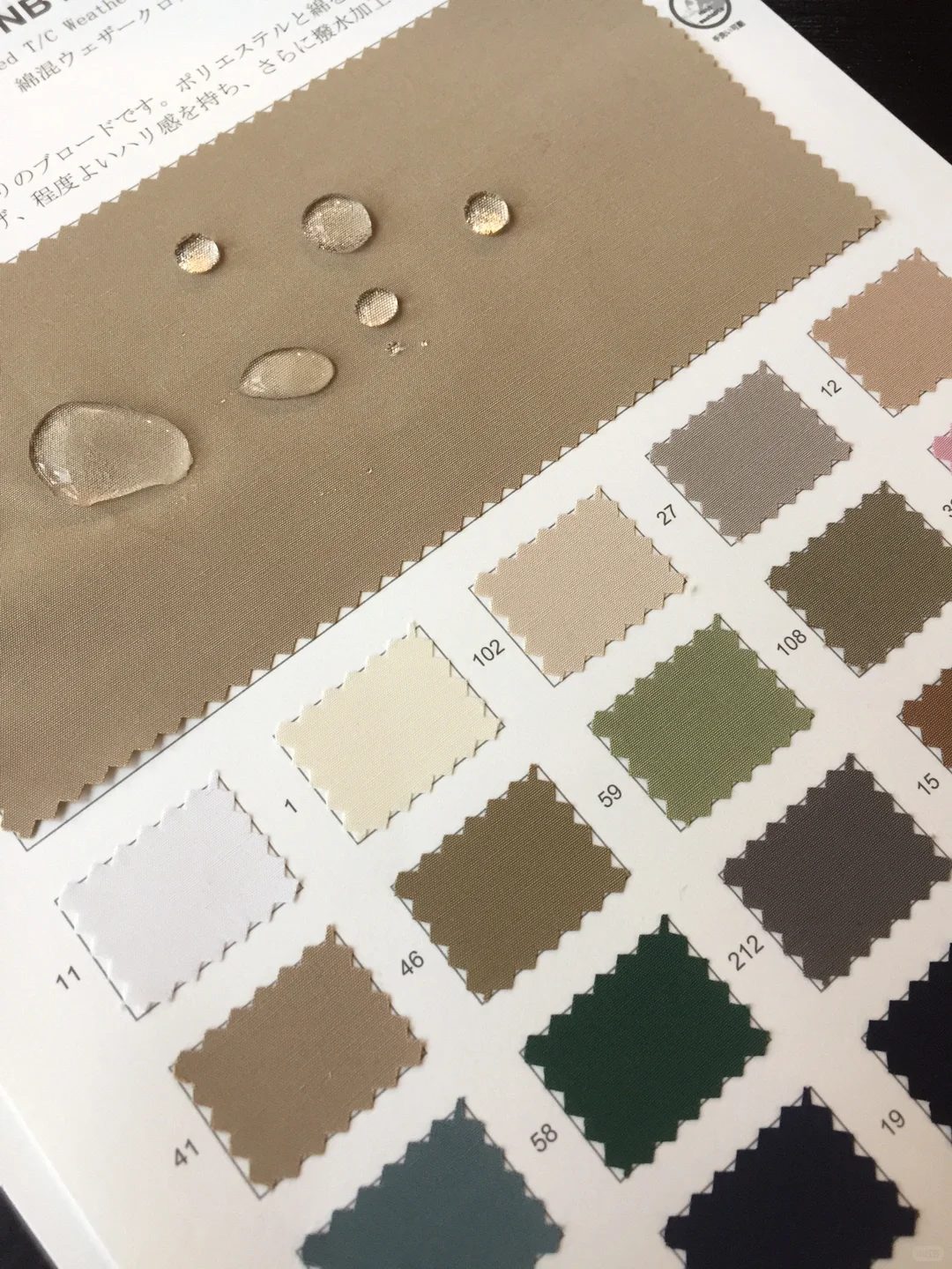 户外系|功能性面料??防泼水