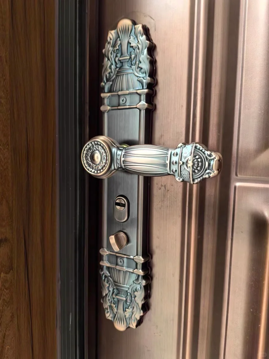 源头锁厂/复古不锈钢防盗门大门锁，机械锁