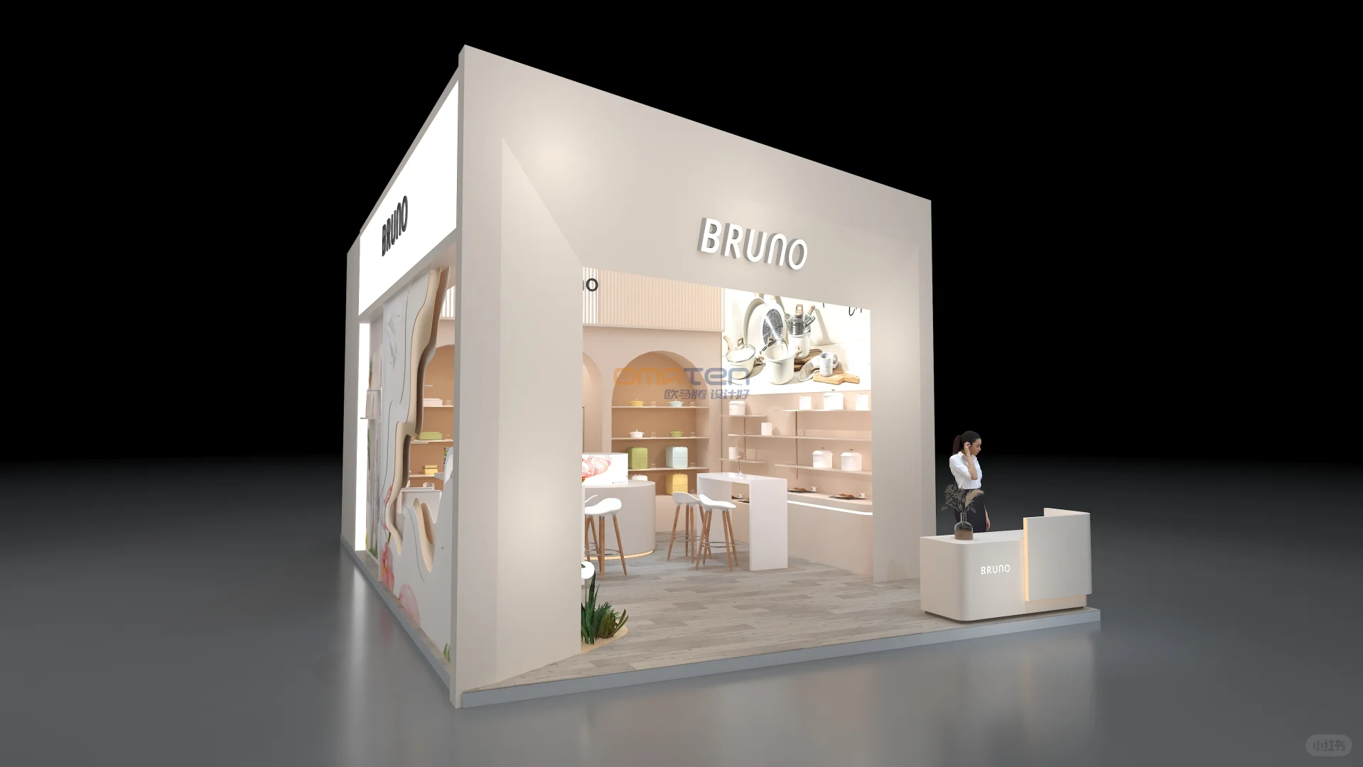 深圳礼品展丨54平单开口展位设计制作