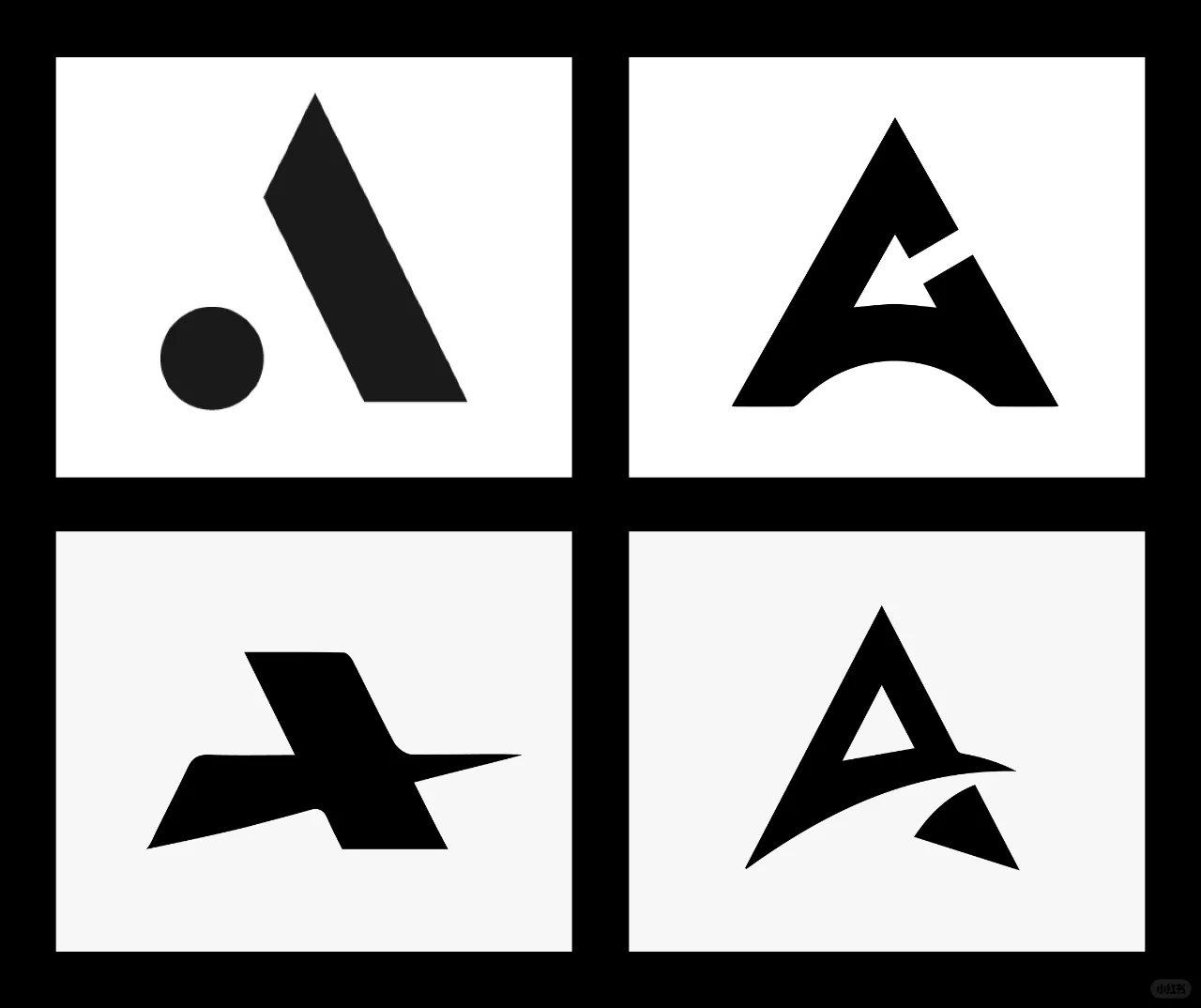 logo设计丨精选40个字母A